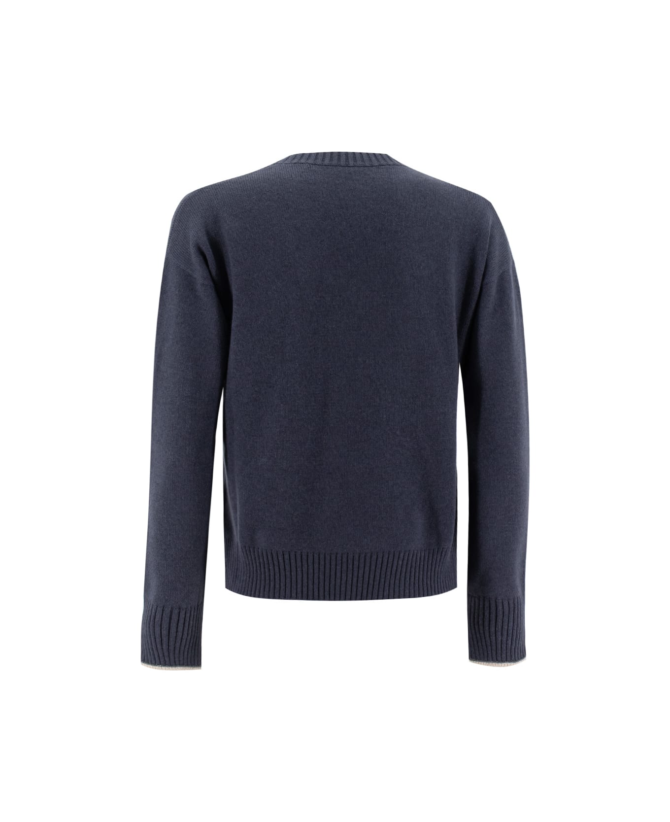 Brunello Cucinelli V Neck Sweater - NIGHT SKY ニットウェア