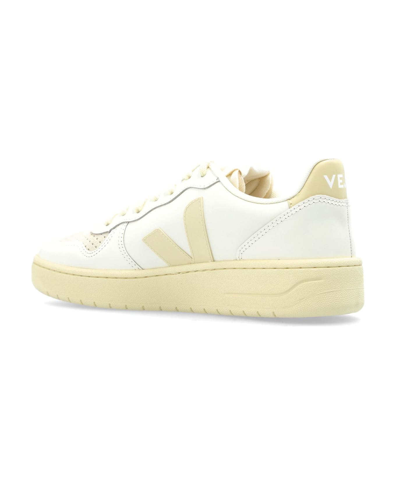 Veja Sports Shoes `v-10 Prime Leather` - PURE_CALCAIRE