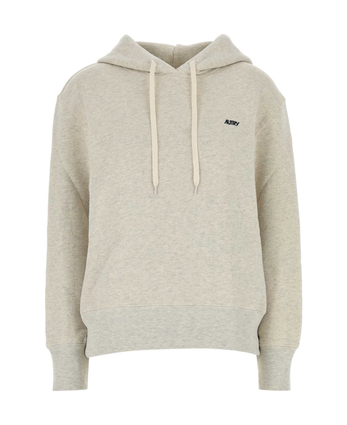 Autry Melange Grey Cotton Main Wom Sweatshirt - A2JM