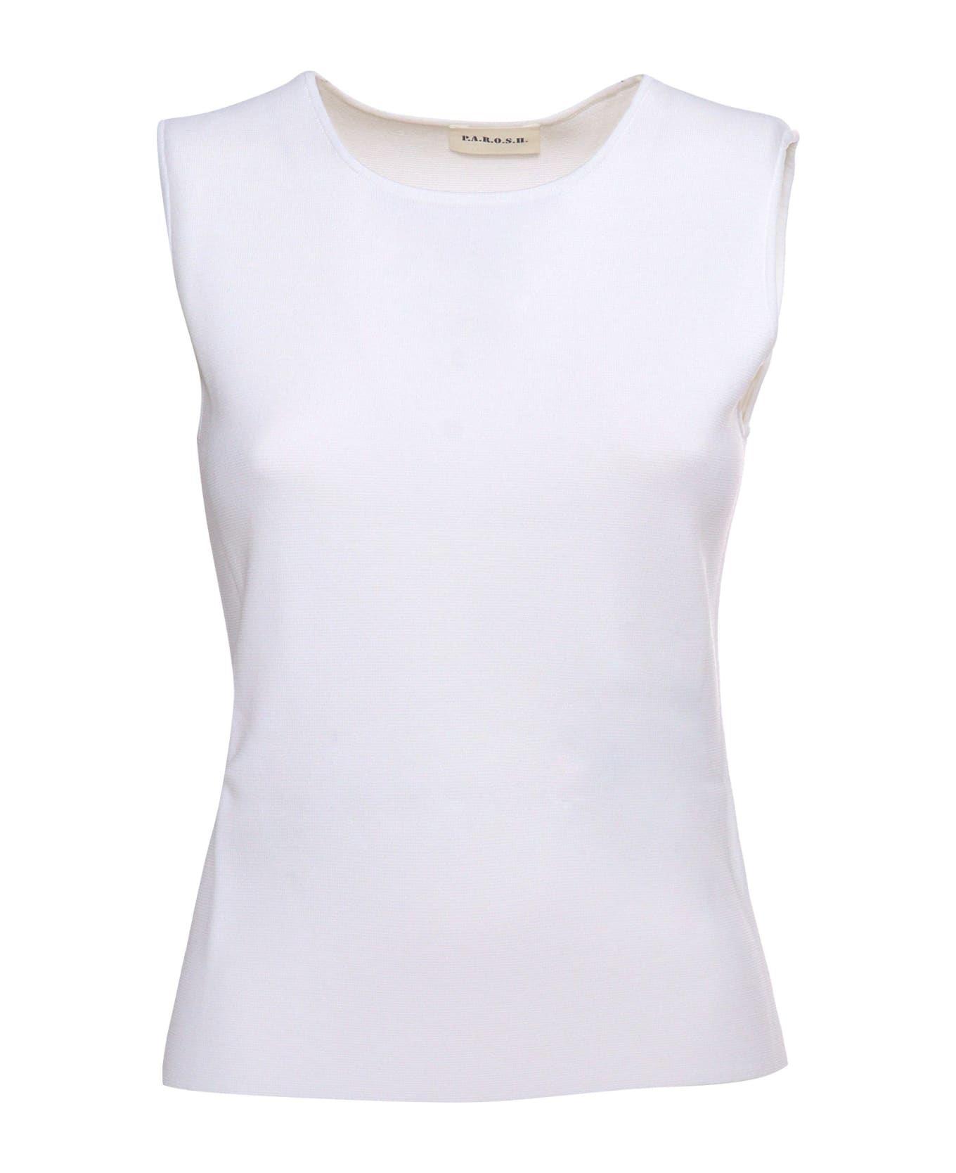 Parosh Sleeveless Shirt - WHITE