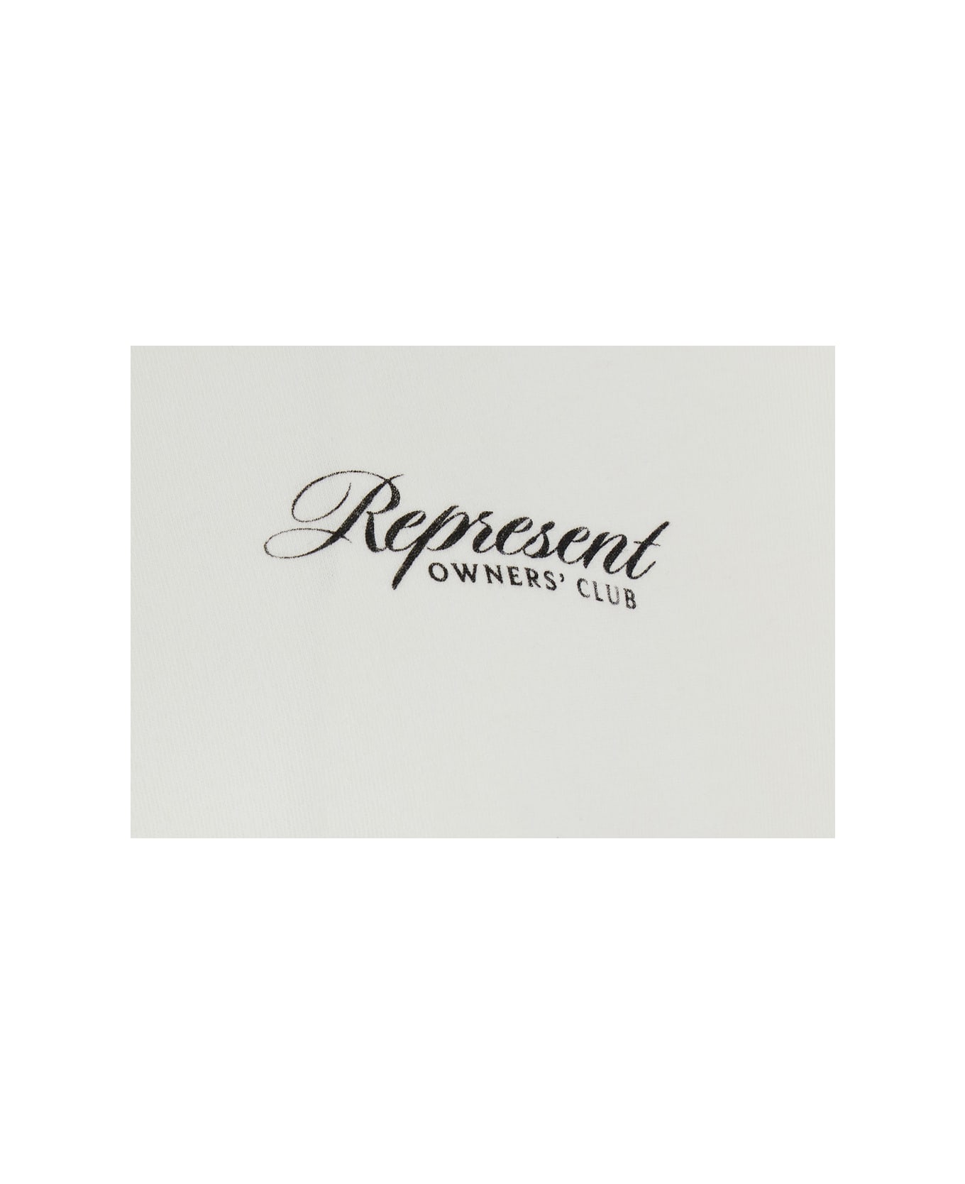 REPRESENT White Crewneck T-shirt With With Front And Back Owners Club Print In Cotton Man - White