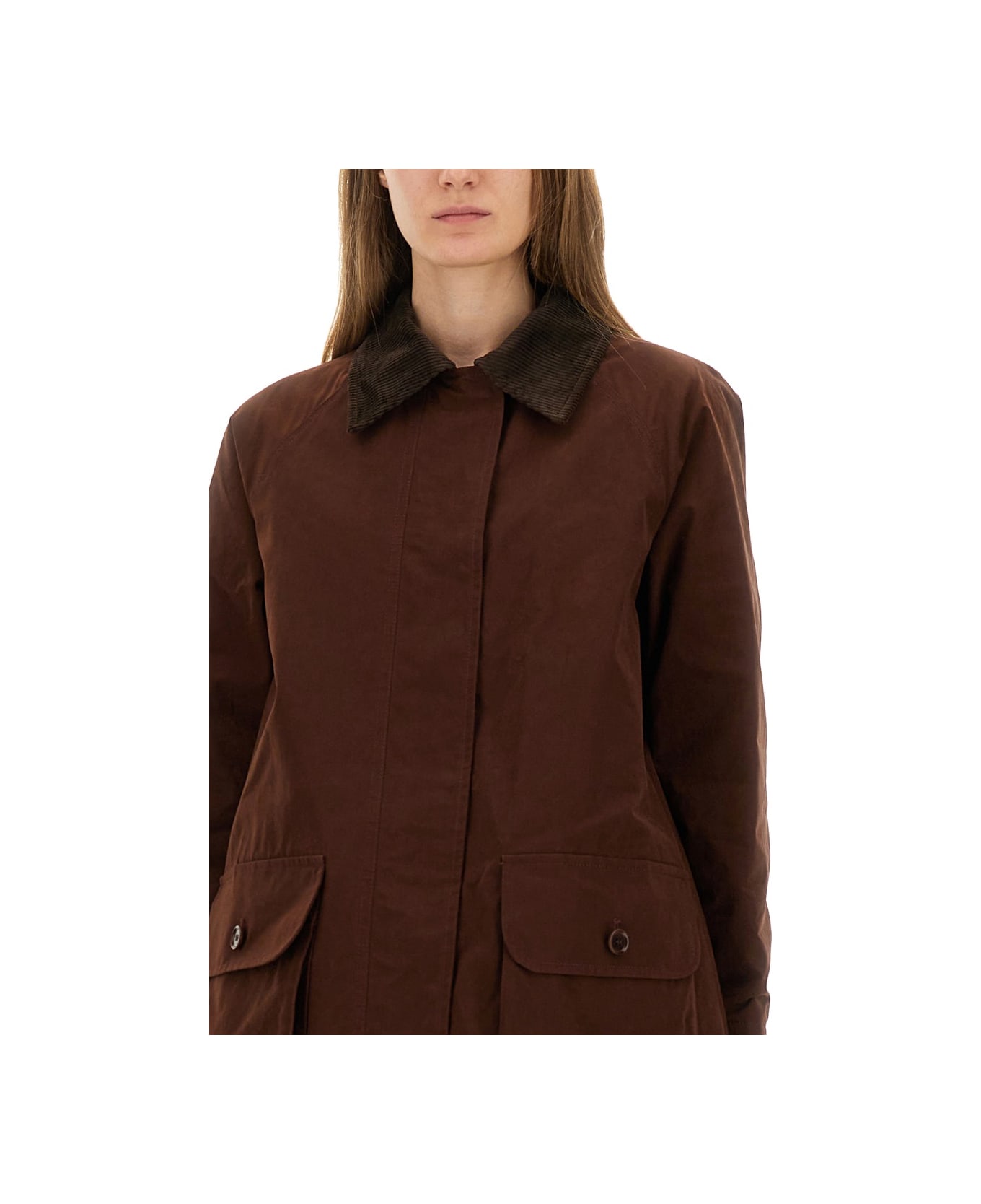 Aspesi Cotton Blend Canvas Jacket - BROWN