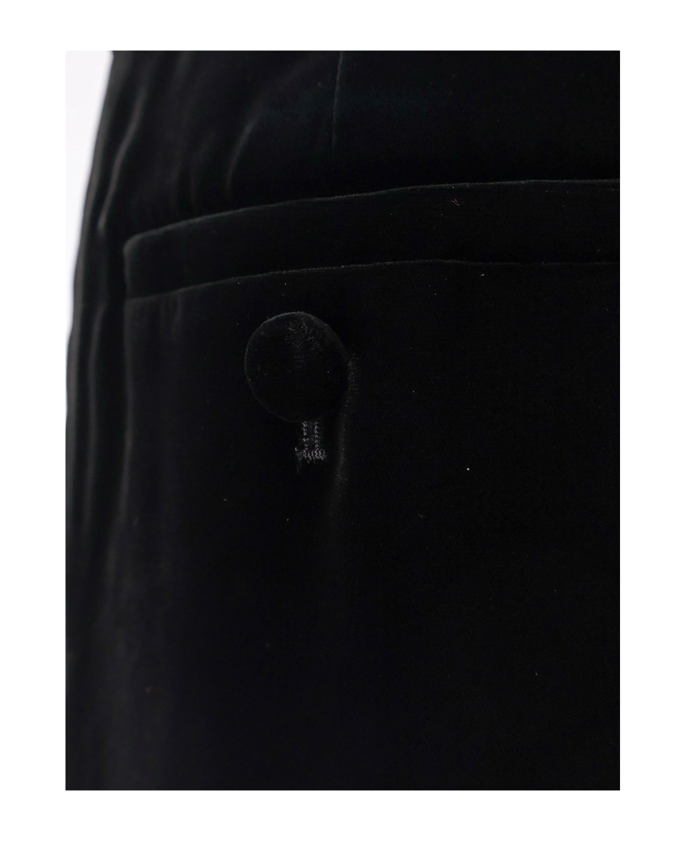 Alexander McQueen Velvet Trousers - Black
