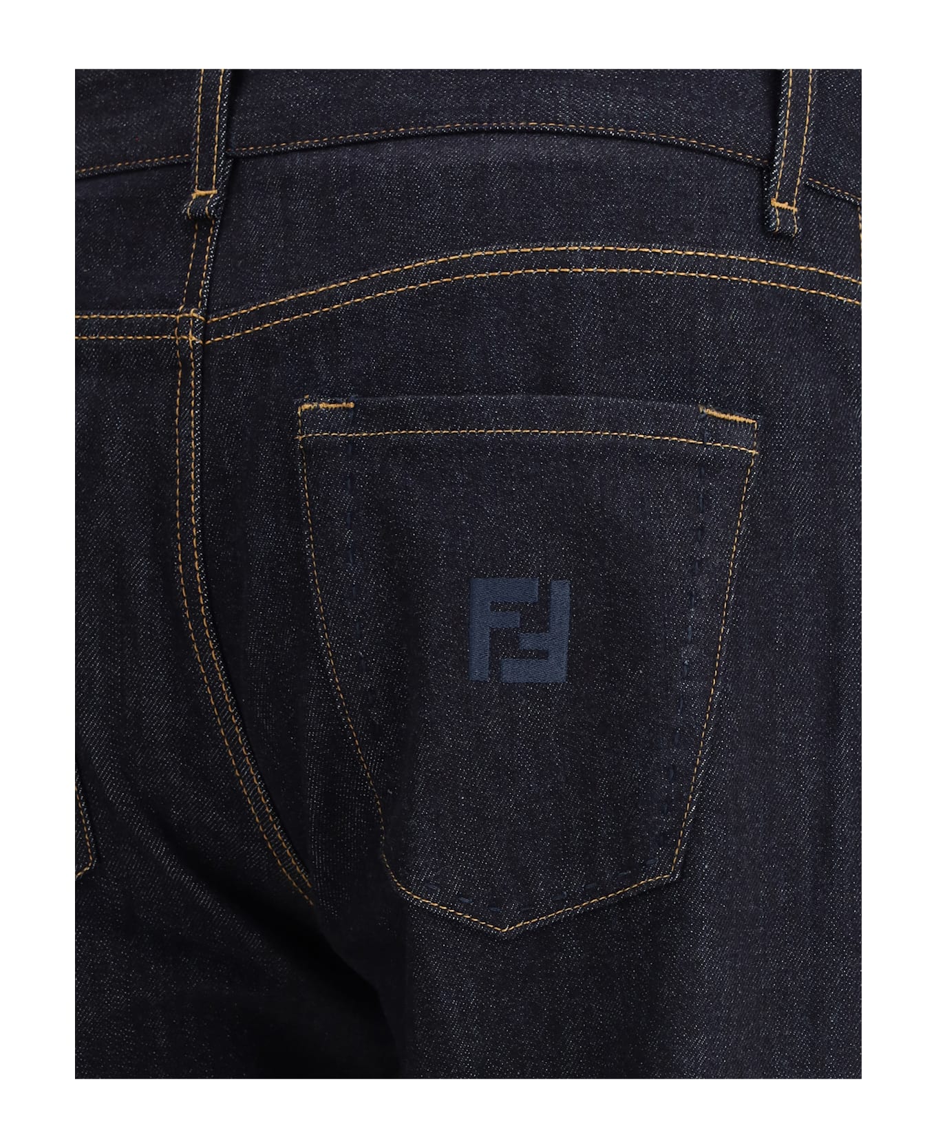 Fendi Straight Jeans - INDIGO GREGGIO
