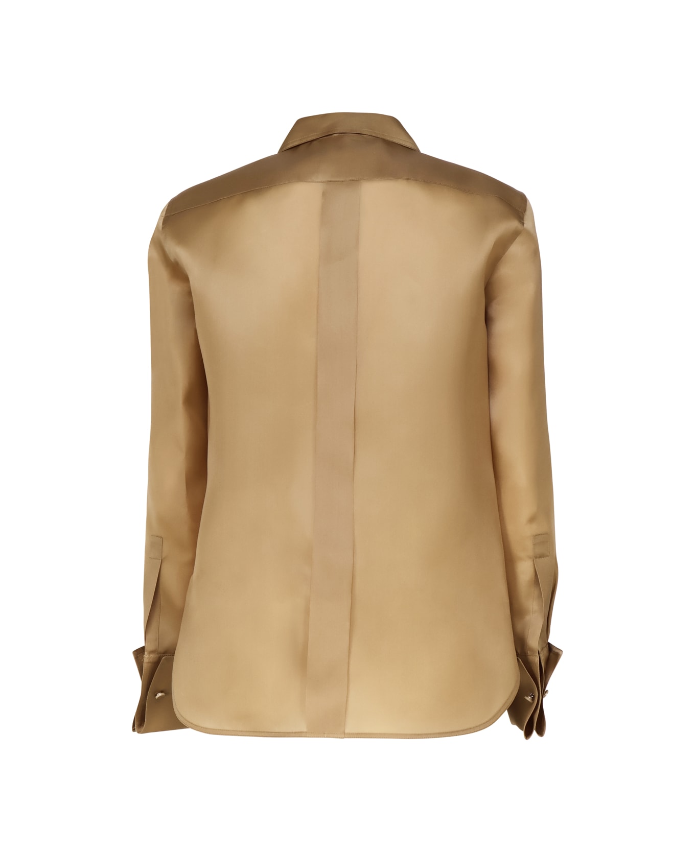 Max Mara Nola Shirt In Silk - LEATHER