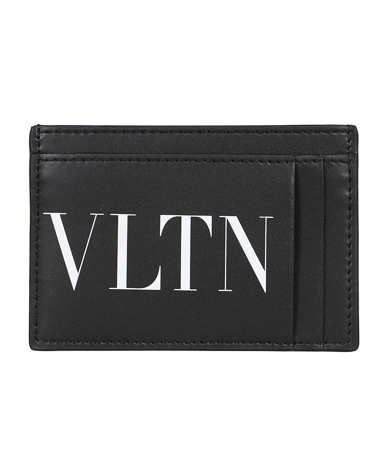 Valentino Garavani Small Credit Card Holder Vltn - Ni Nero Bianco