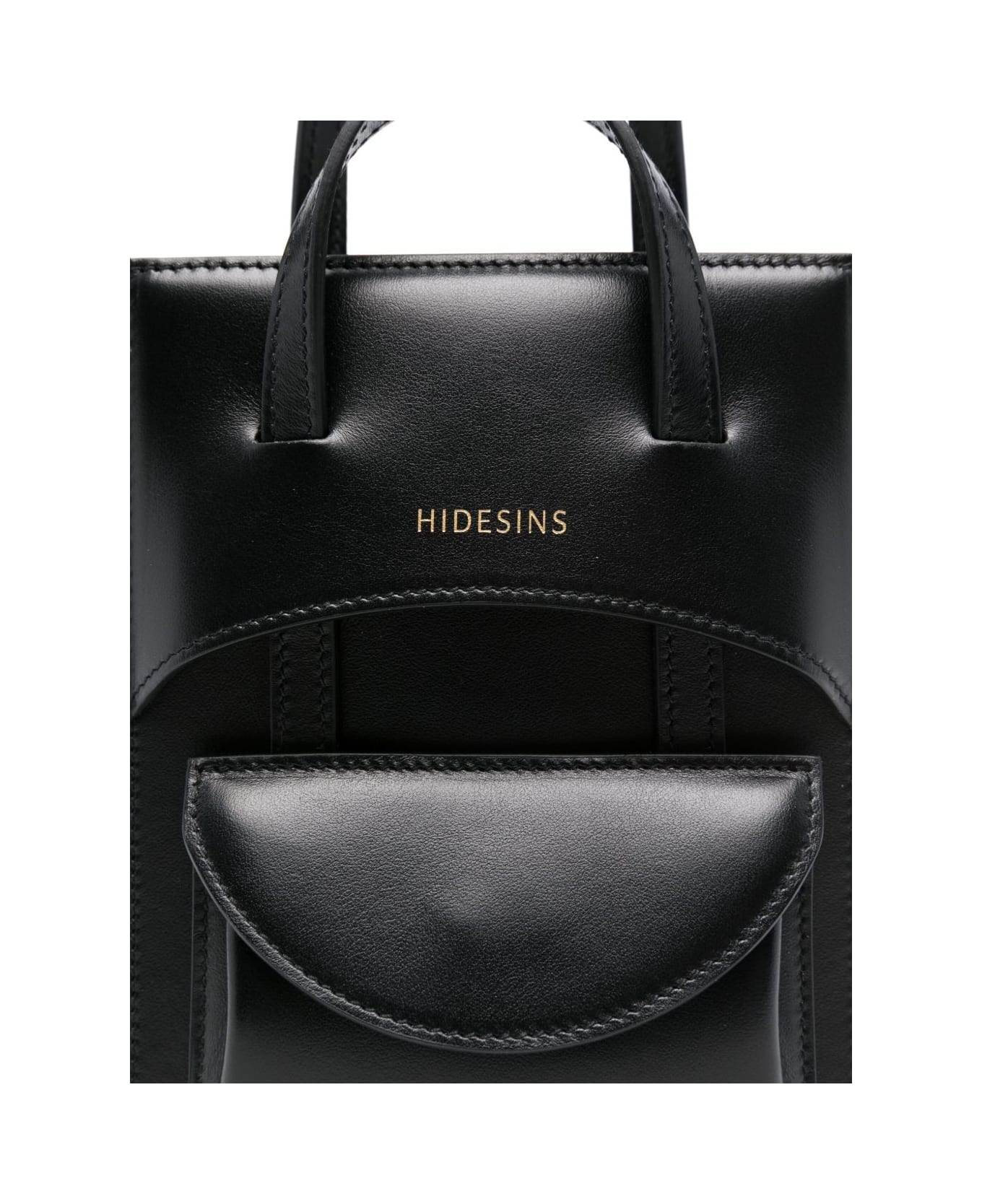 Hidesins Flap Leather Mini Bag - Black
