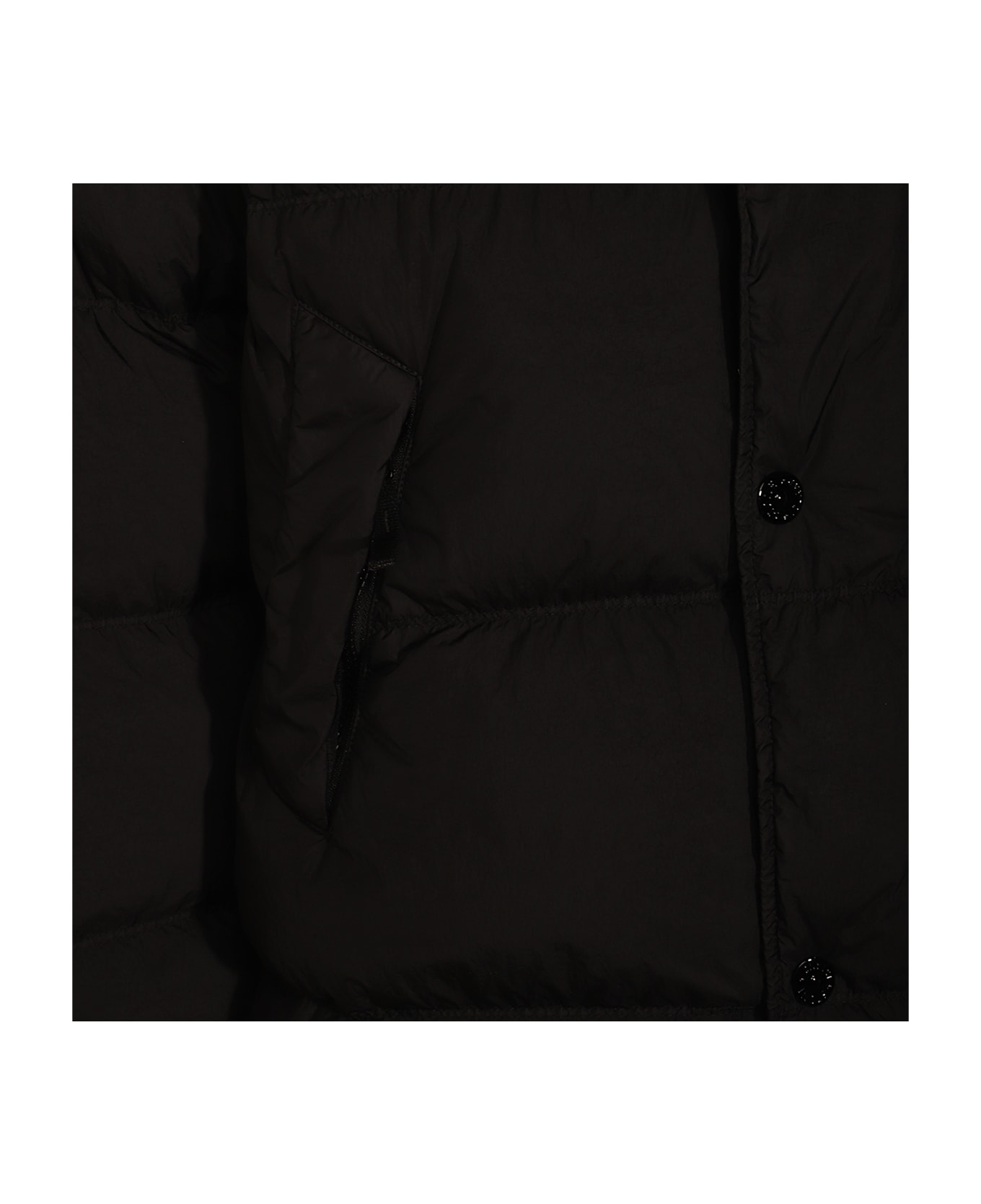 Stone Island Black Down Jacket - Black