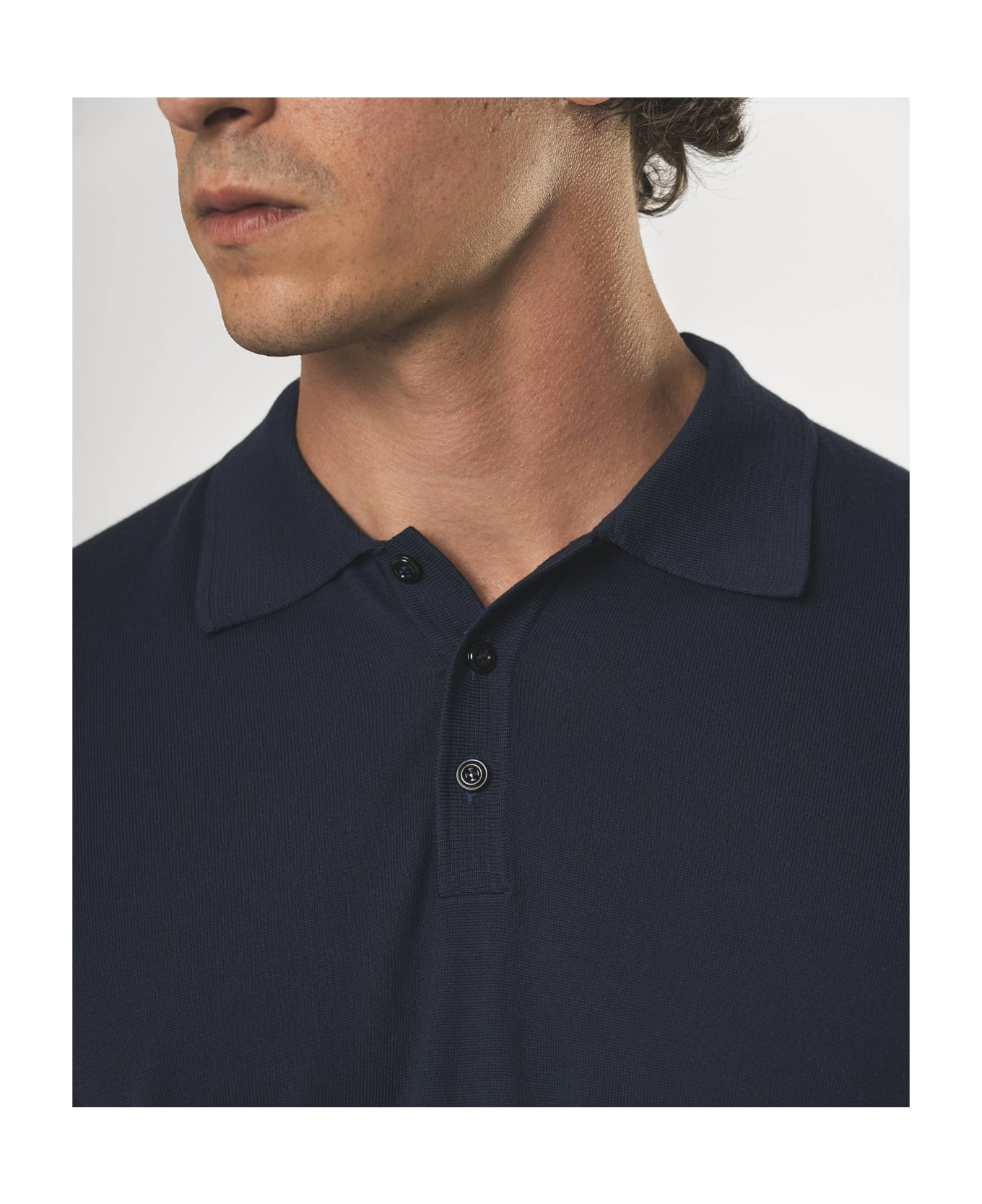 Larusmiani Ischia Polo Sweater - Navy