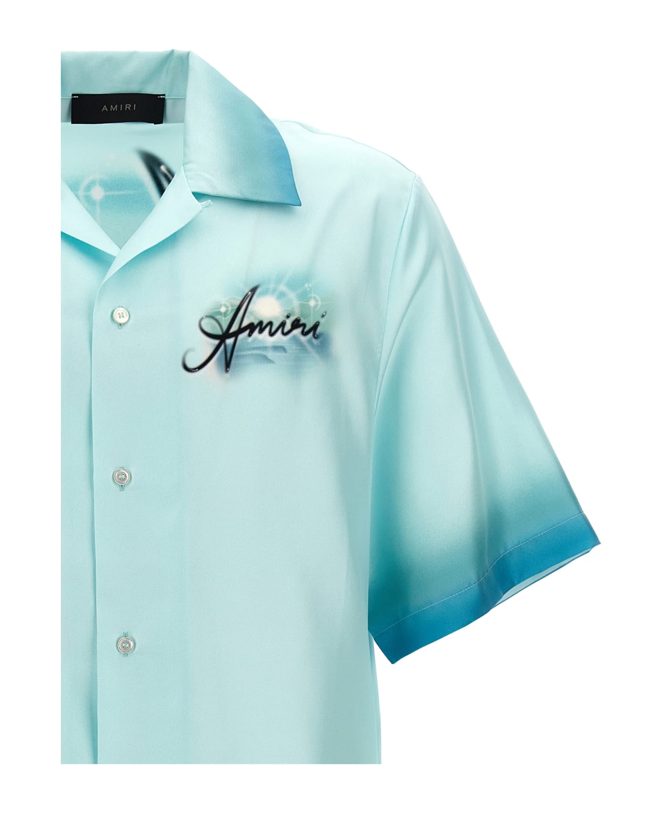 AMIRI 'amiri Paradise' Bowling Shirt - CERULEAN