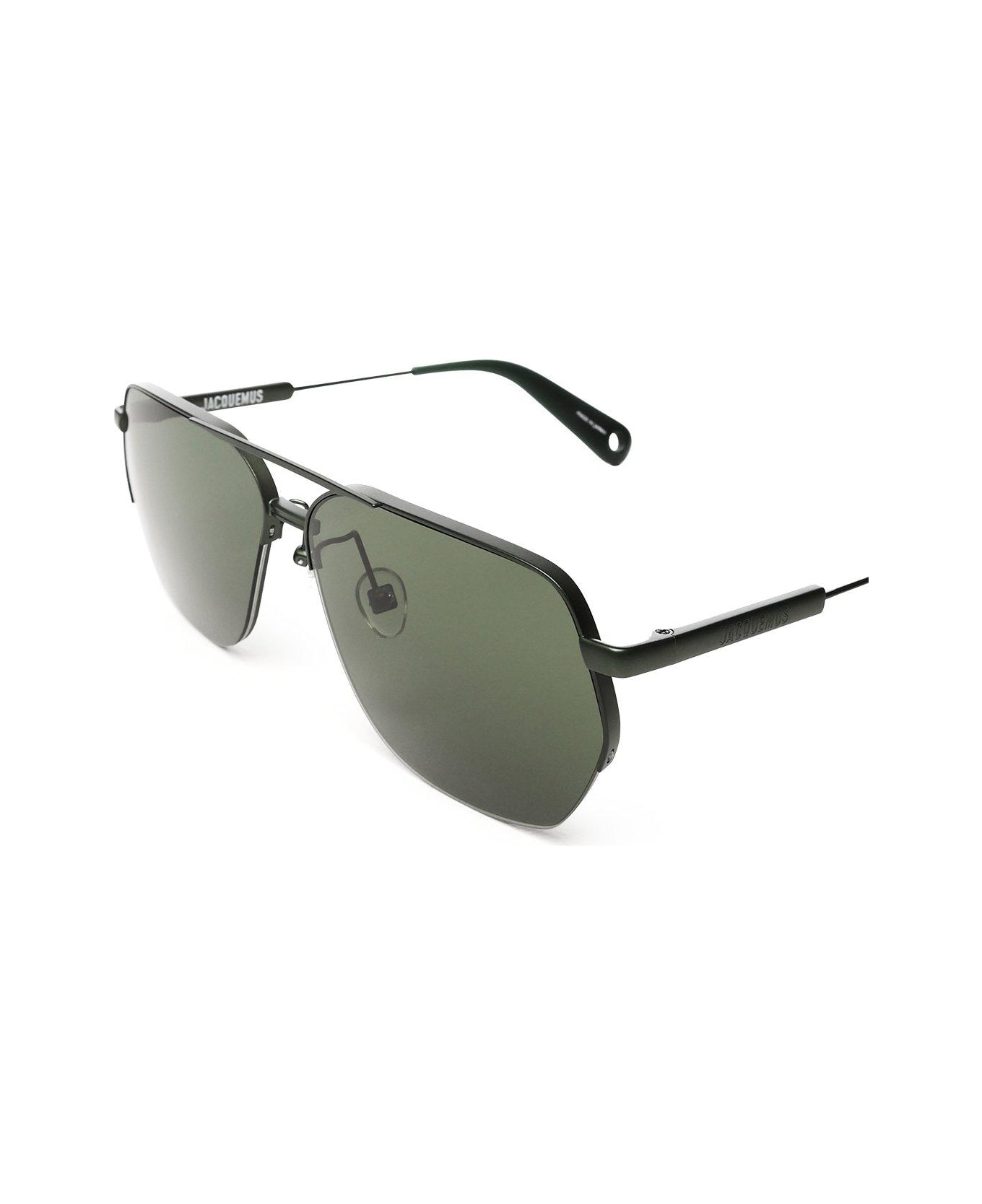 Jacquemus X Linda Farrow Pilot Frame Sunglasses - Green