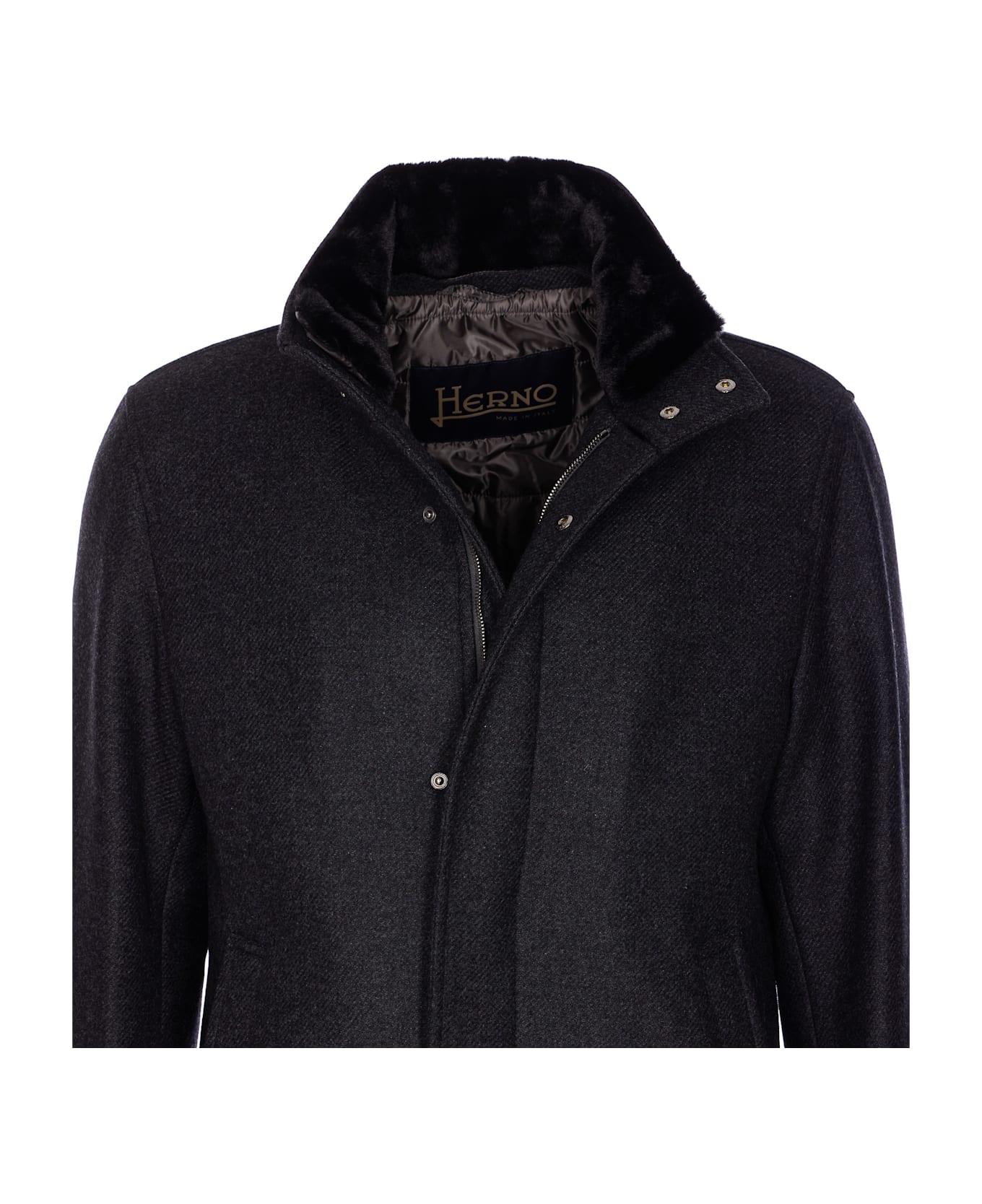 Herno Eco Fur Coat - Grey