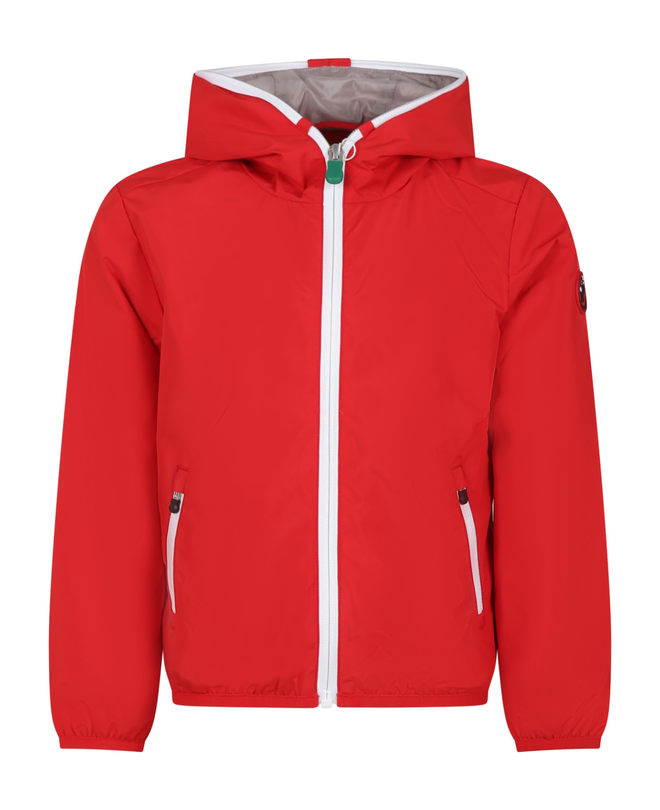 Save the Duck Red Noel Windbreaker For Boy With Logo - Red