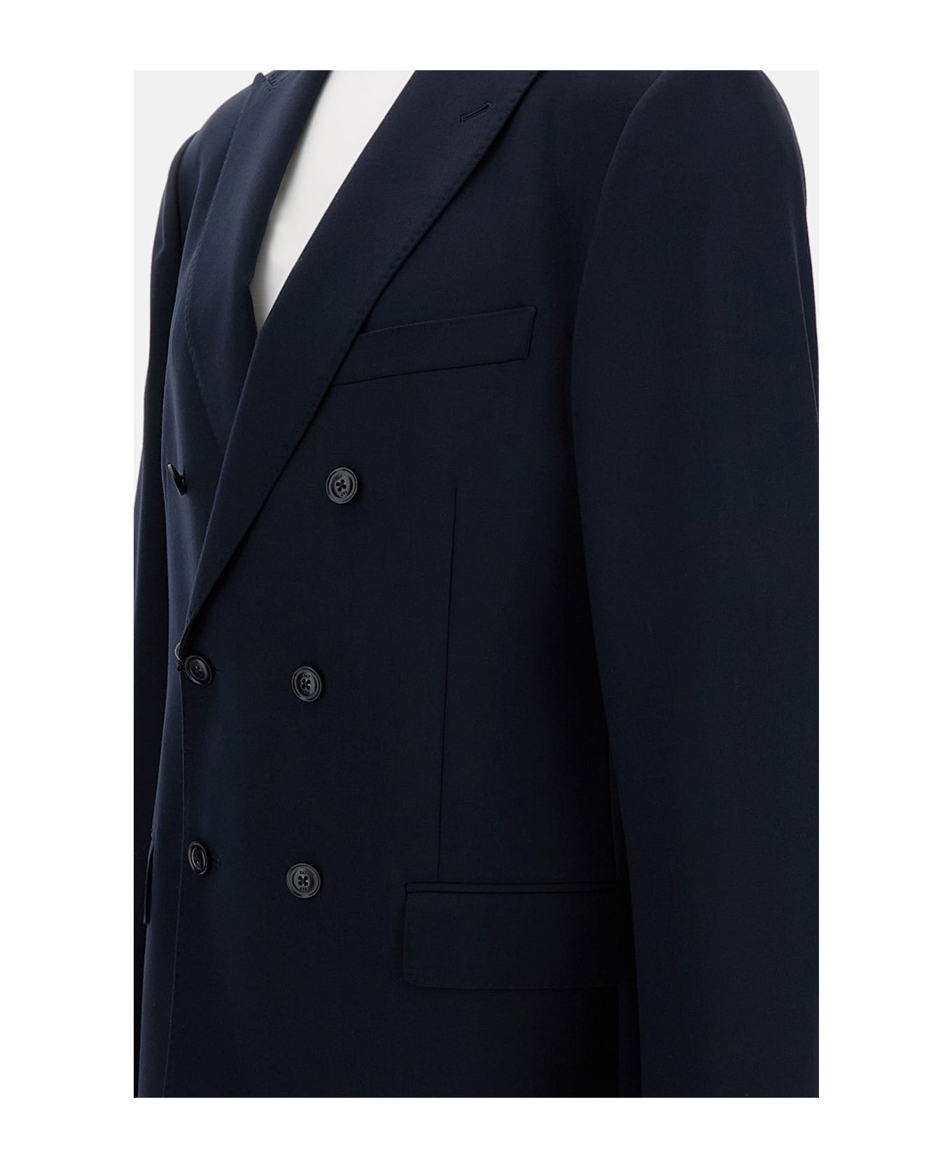 Fay Double-breasted Jacket - Blue