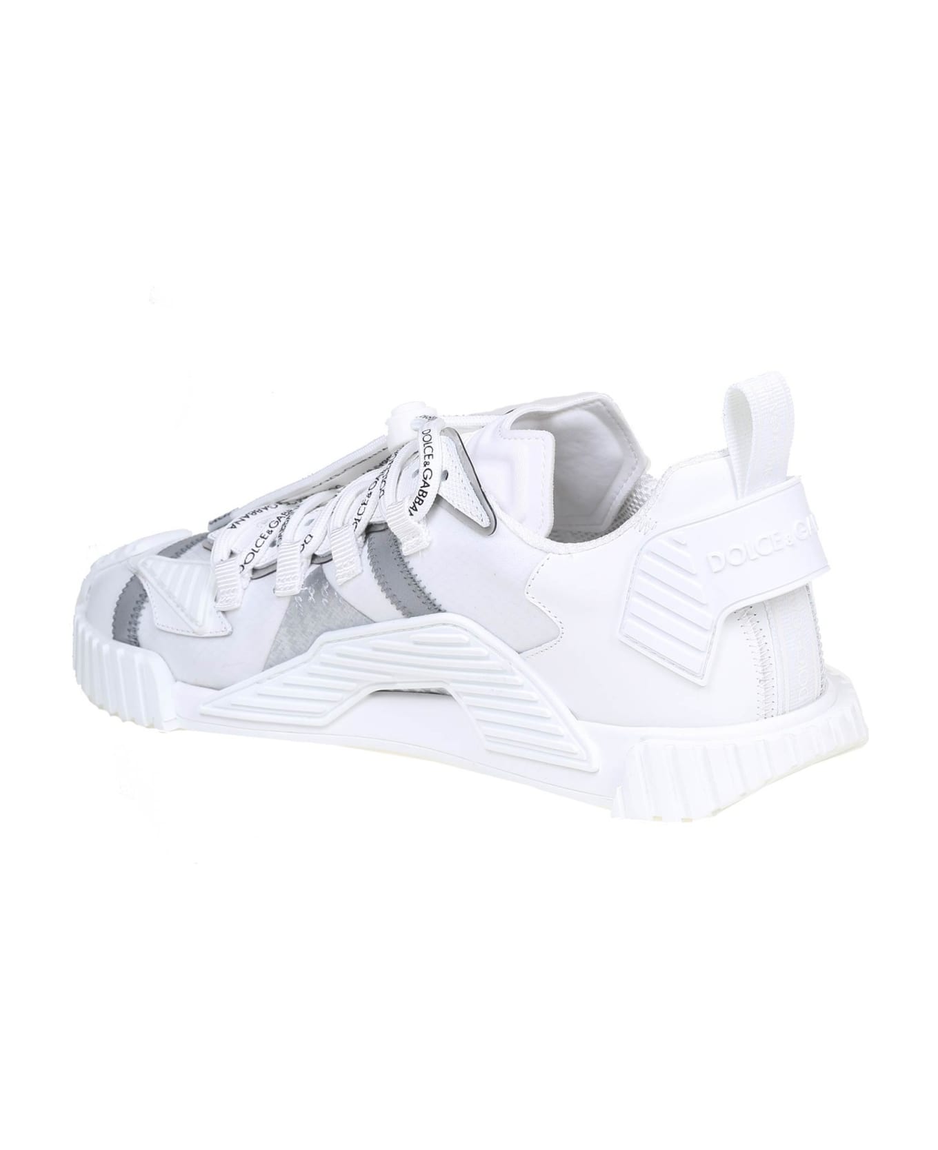 Dolce & Gabbana Sneakers Ns1 In Leather, Mesh And Suede - WHITE