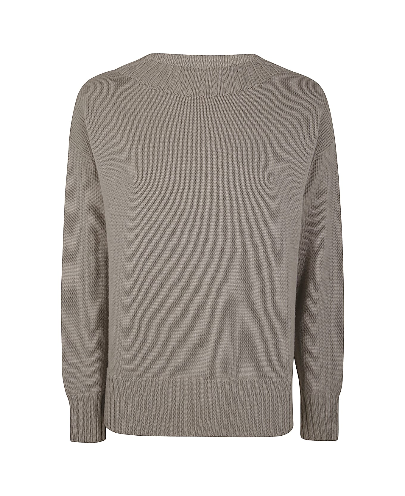 Drumohr Long Sleeves Crew Neck Oversized Sweater - Ash