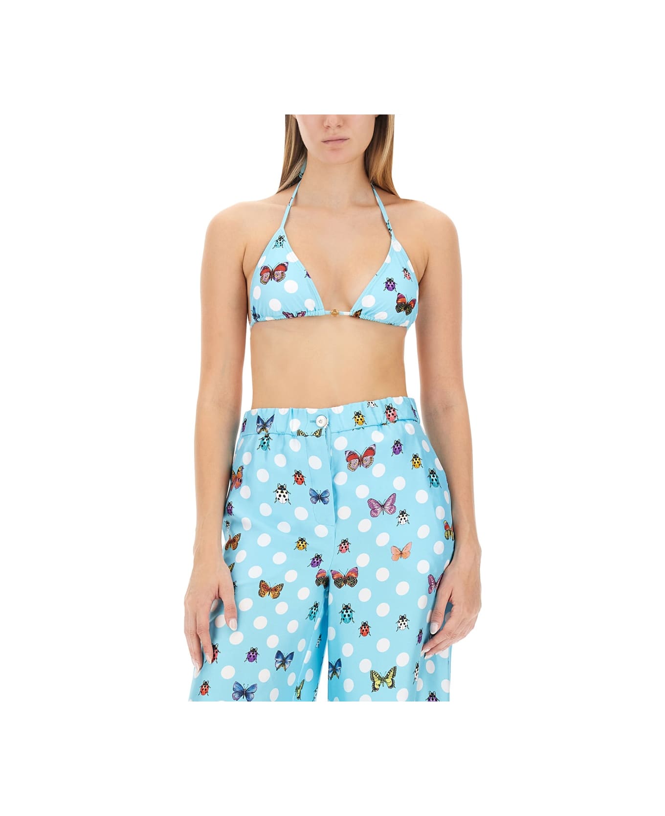 Versace Bikini Top With Butterflies - MULTICOLOUR