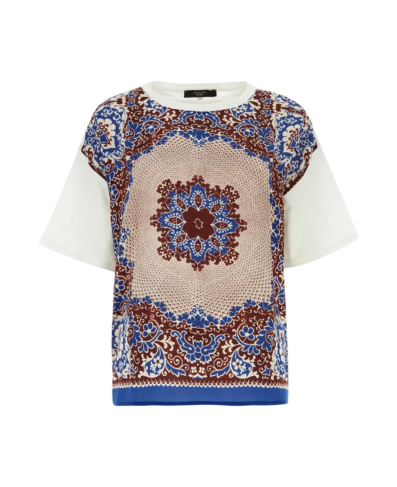Weekend Max Mara Printed Cotton And Silk Malaga T-shirt - MULTICOLOR Tシャツ