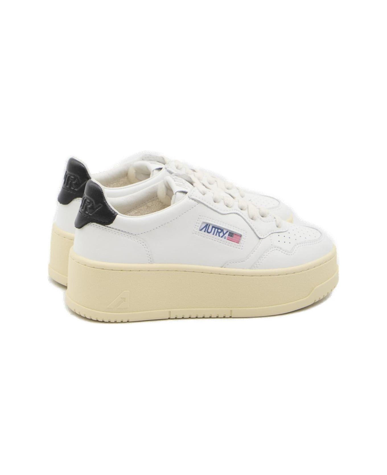 Autry Medalist Logo Embroidered Platform Sneakers - Black