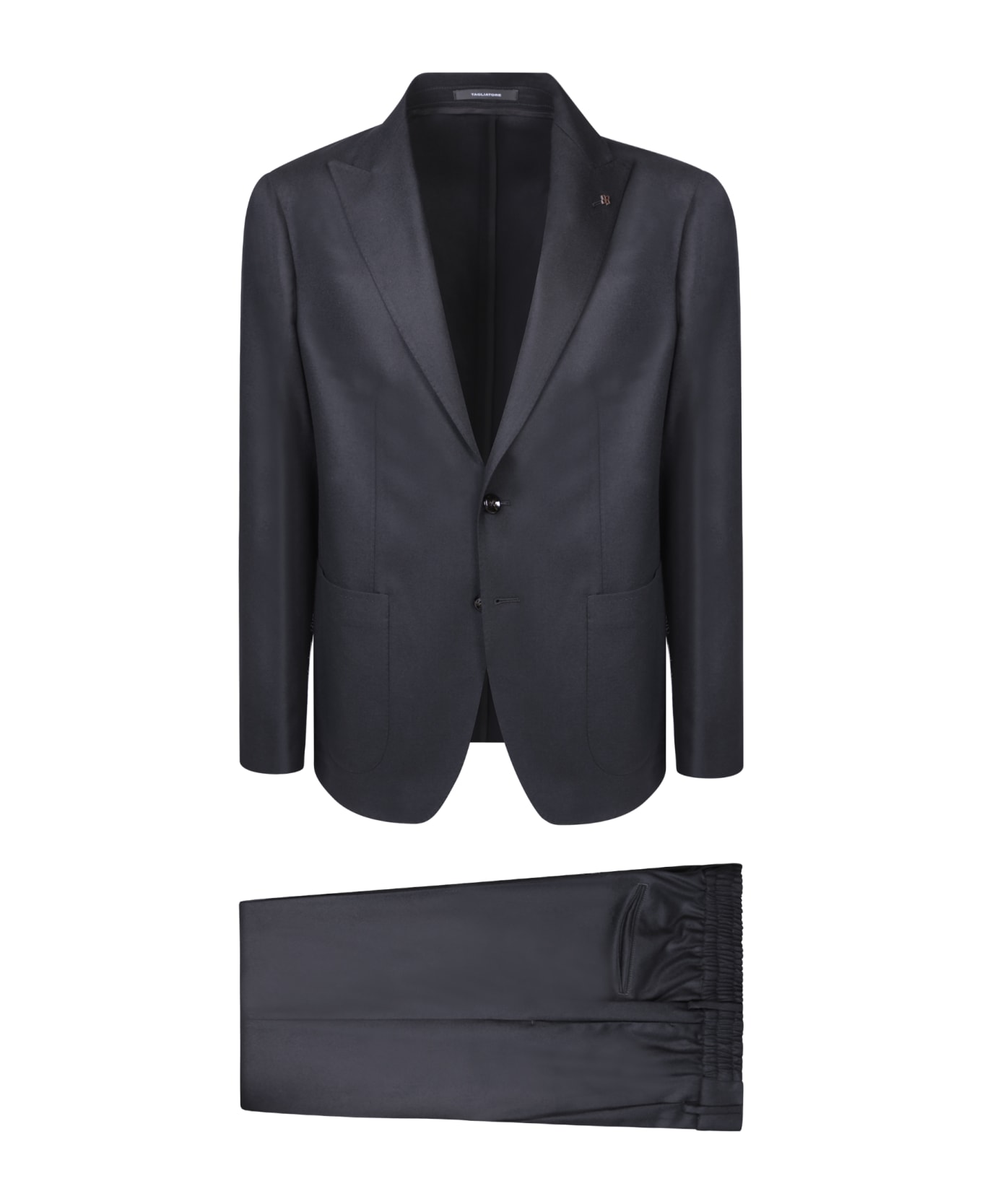 Tagliatore Single-breasted Jacket Black Suit - Black