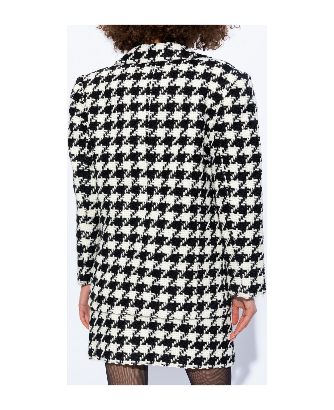 Anine Bing 'quinn' Tweed Blazer - BLACK/WHITE