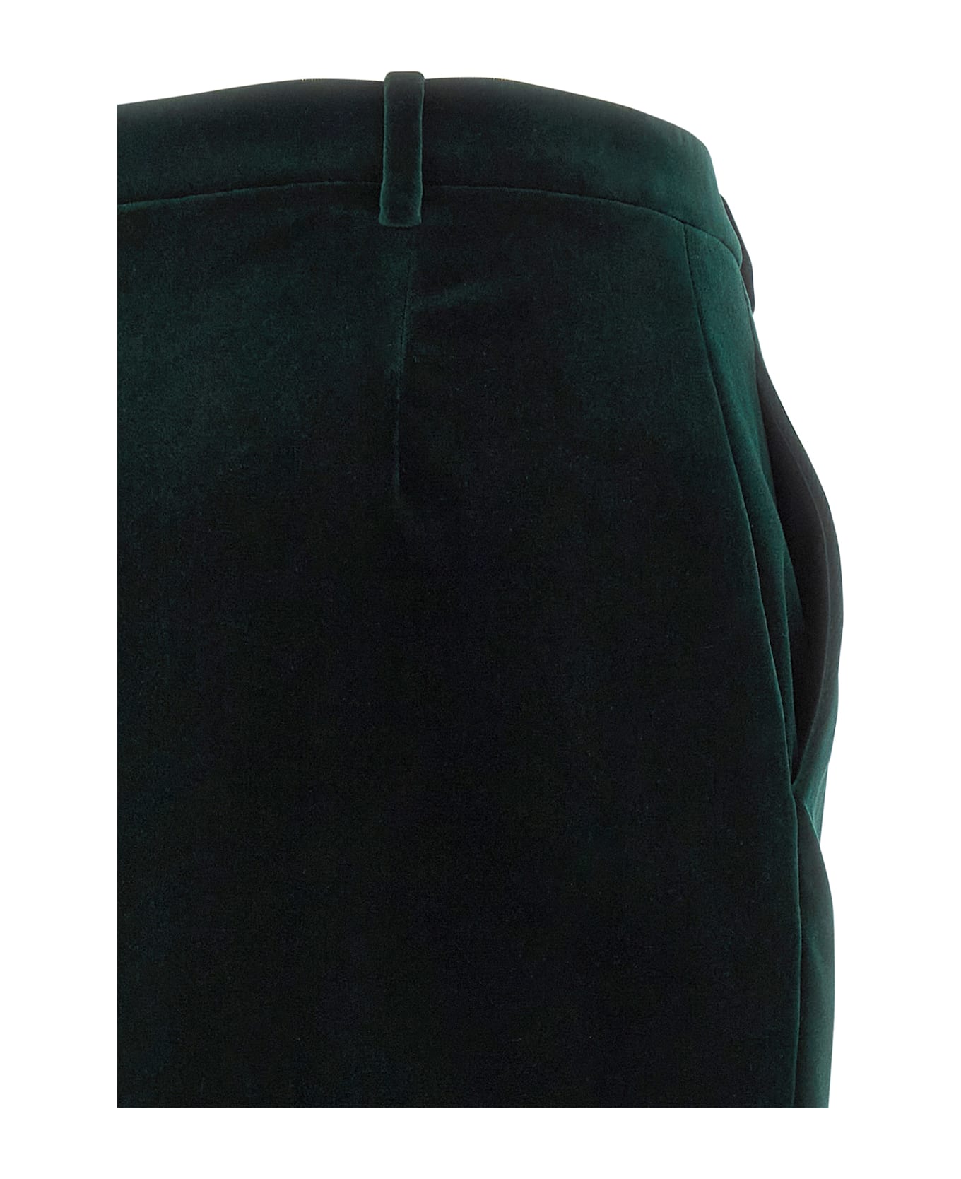 Saint Laurent Velvet Skirt - GREEN
