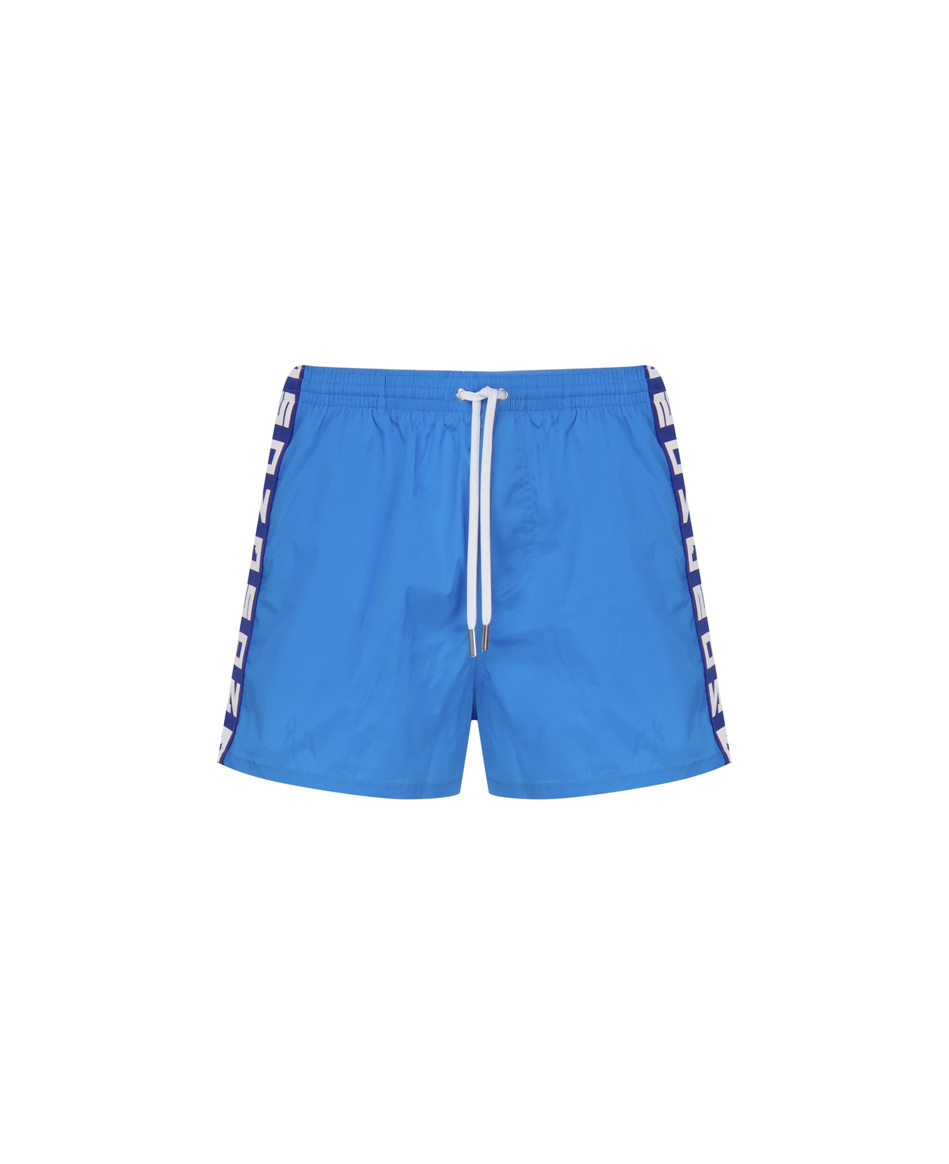 Dsquared2 Midi Boxer Swimsuit With Logo - Blue