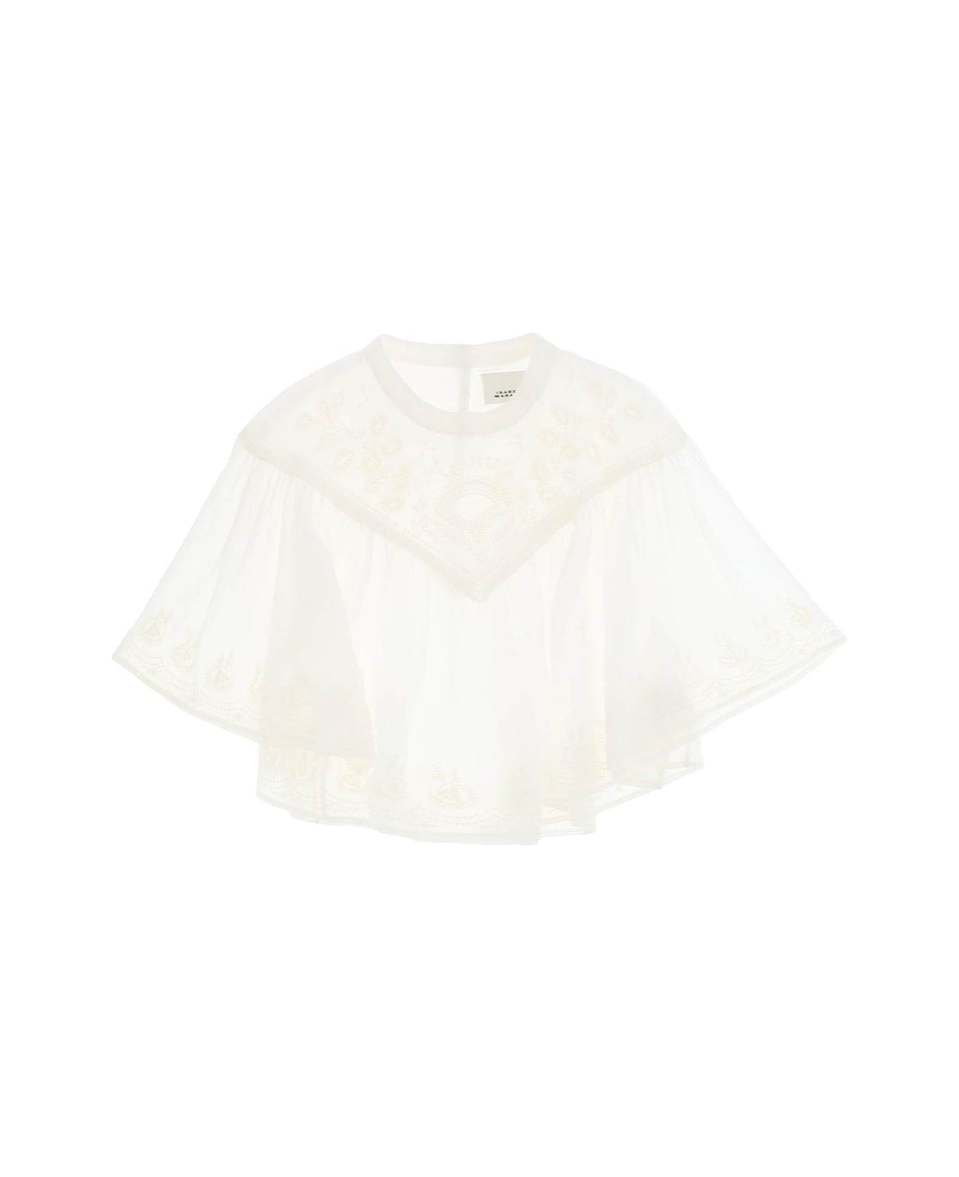 Isabel Marant Elodia Embroidered-detailed Top - WHITE トップス