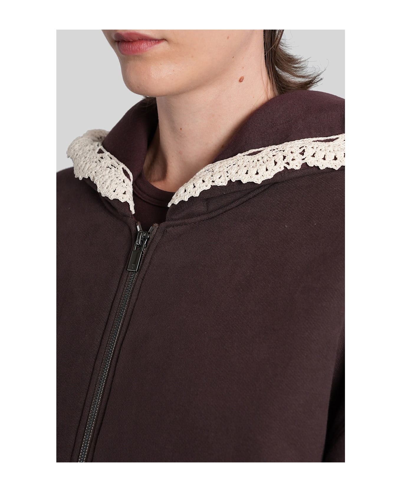 Magda Butrym Hoodie 02 Casual Jacket In Brown Cotton - brown