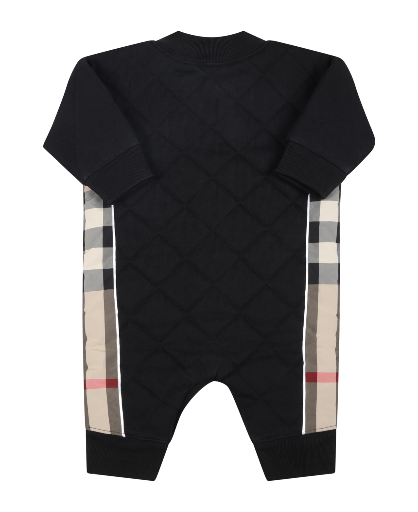 Burberry Black Babygrow For Baby Kids With Logo - Black