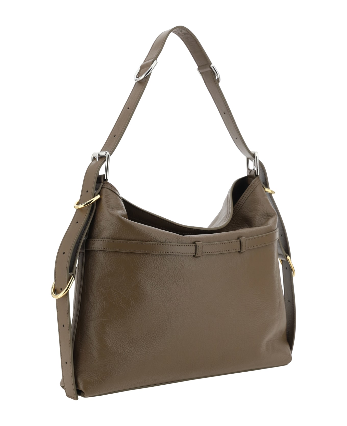 Givenchy Taupe Leather Medium 'voyou' Shoulder Bag - Taupe