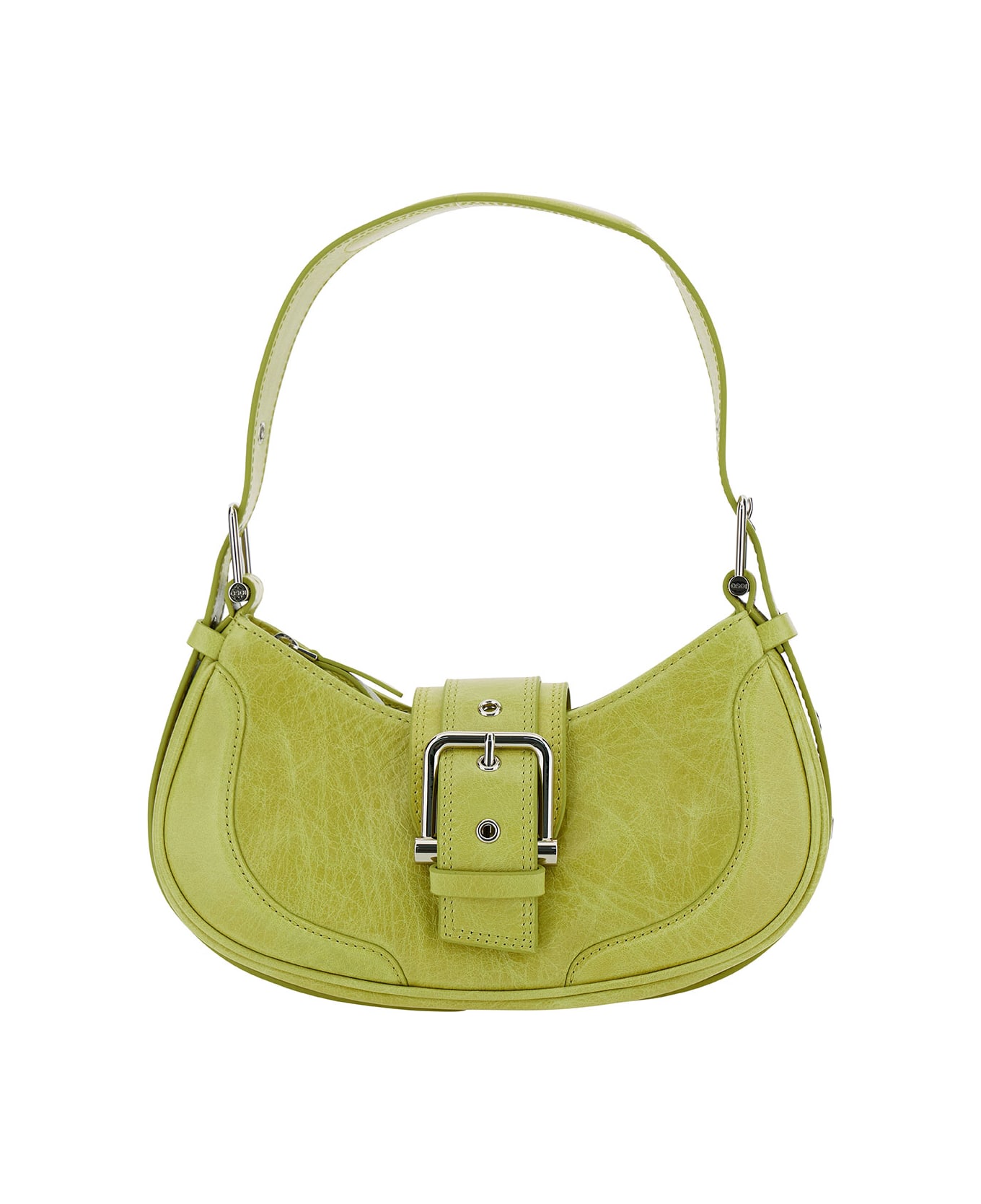 OSOI 'hobo Brocle' Yellow Shoulder Bag In Hammered Leather Woman - Yellow トートバッグ