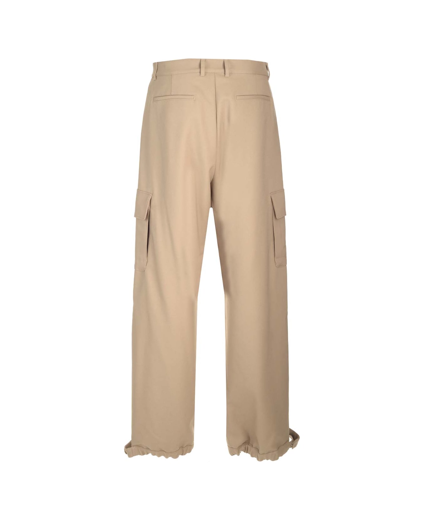 Off-White Cargo Pants With Logo - Beige  Beige