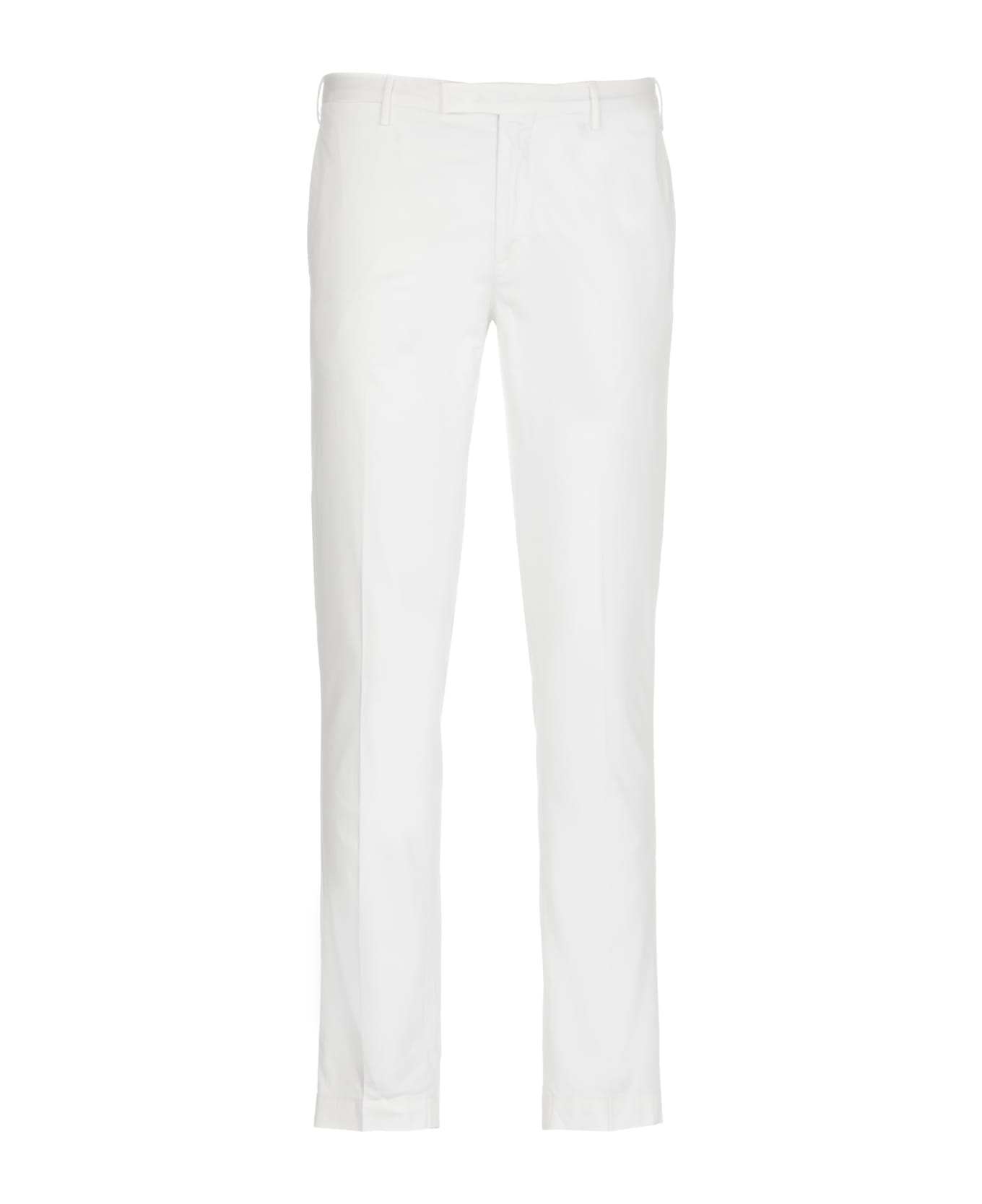 PT Torino Cotton Trousers - White ボトムス