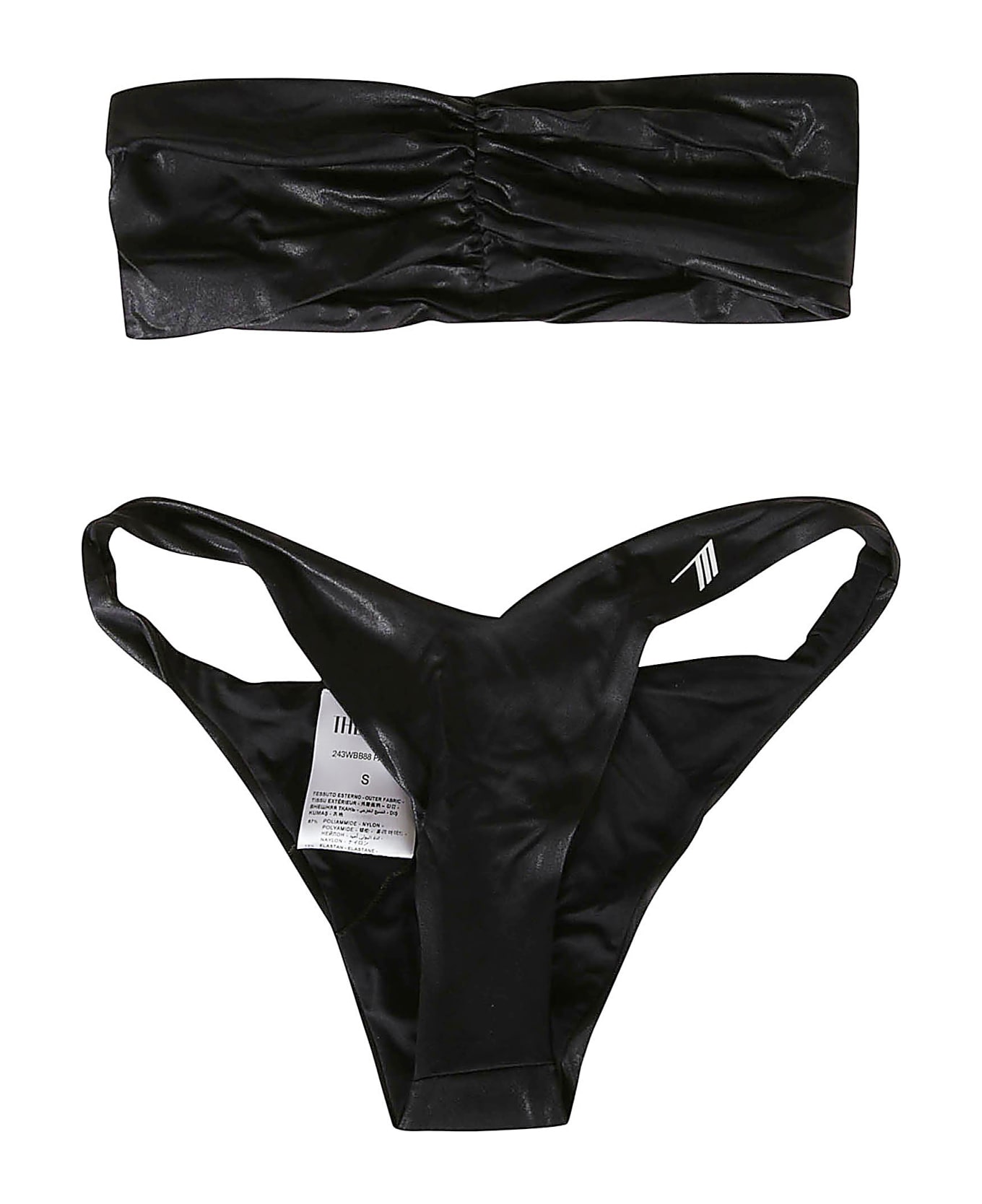 The Attico Classic Logo Bikini Set - Black ビキニ