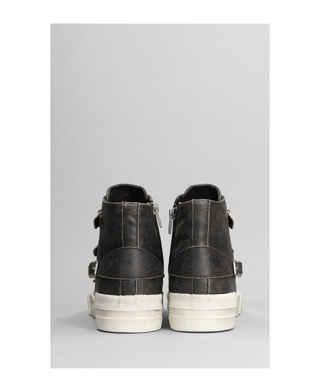 Ash Gang Sneakers In Black Leather - black