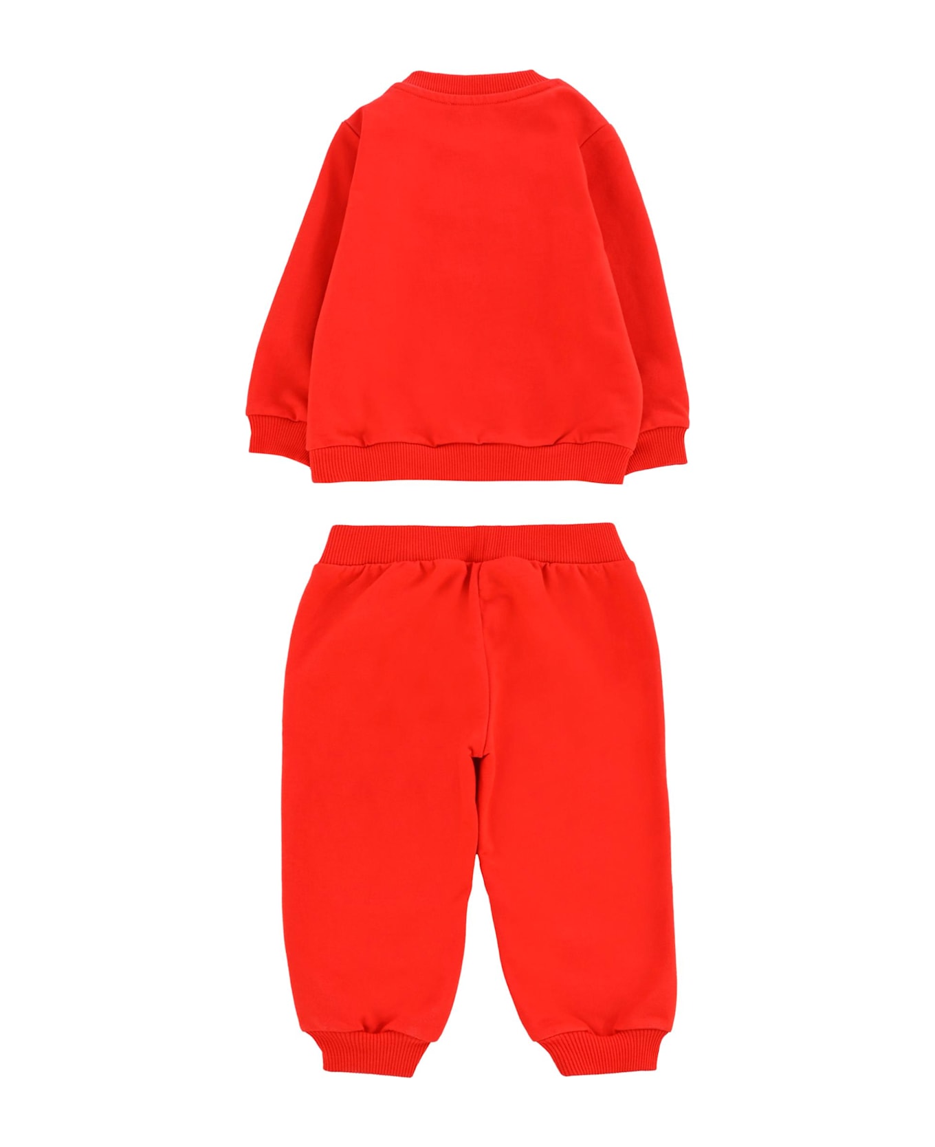 Moschino Red Suit For Babykids With Tedy Bear - Red ボディスーツ＆セットアップ