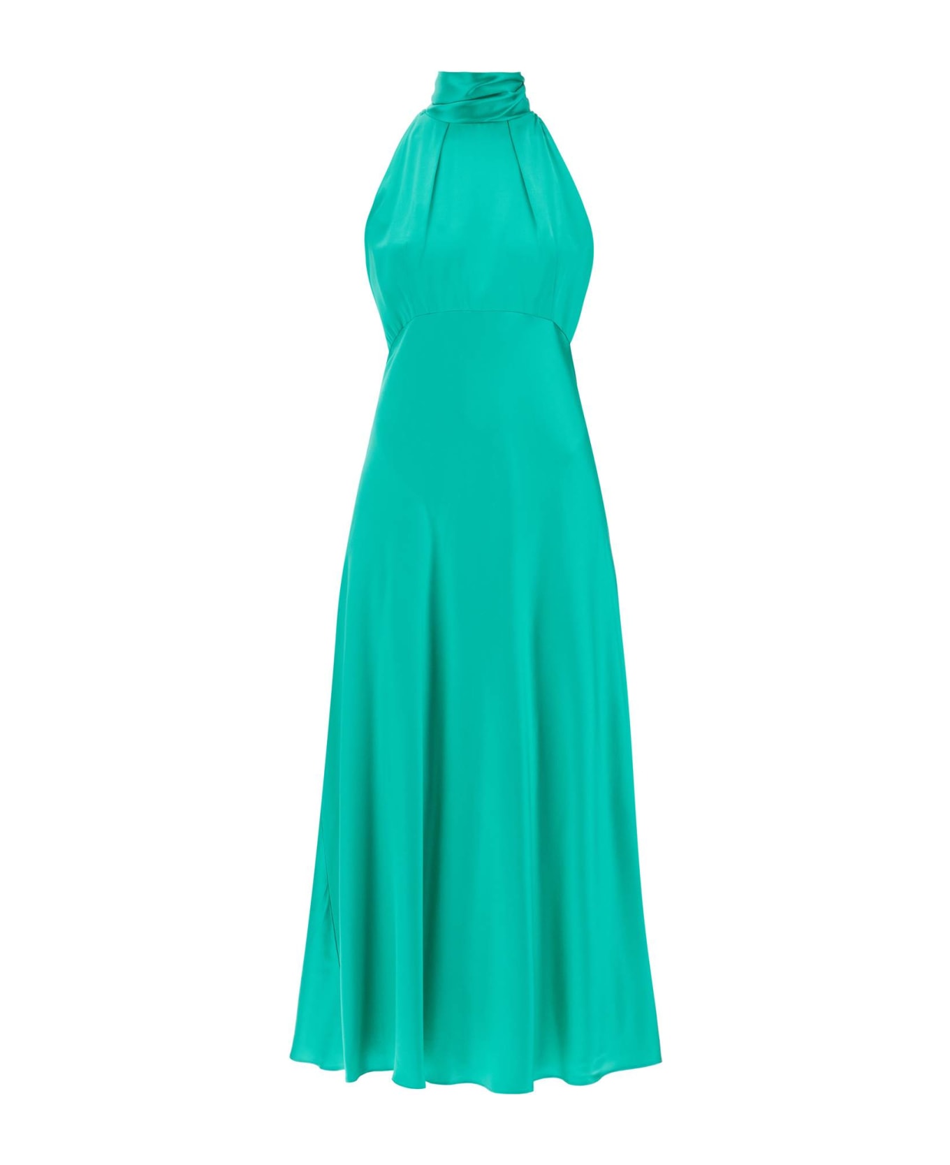 Saloni 'michelle' Satin Dress - ALOE (Green)