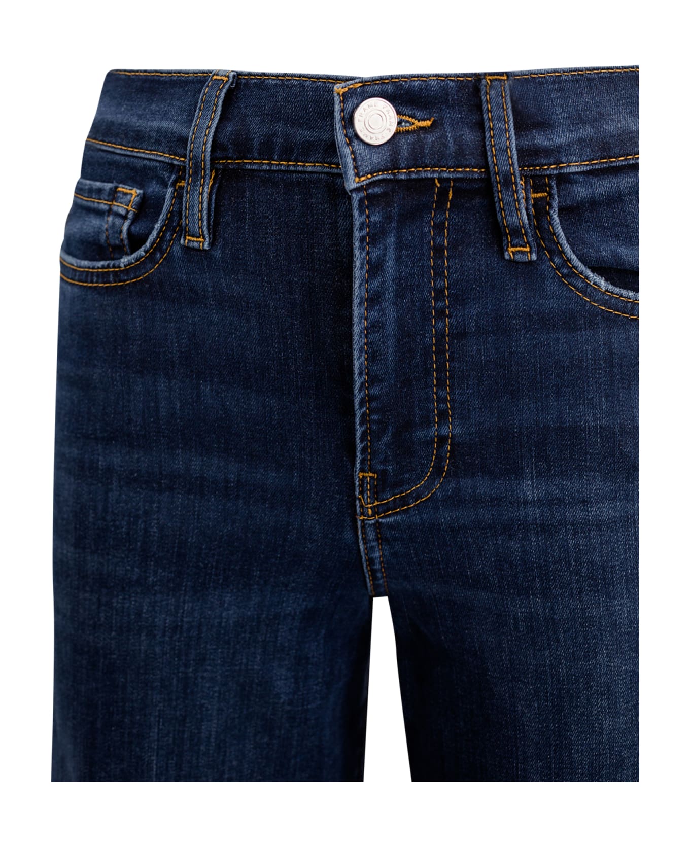 Frame Cropped Wide-leg Frayed Jeans - Denim