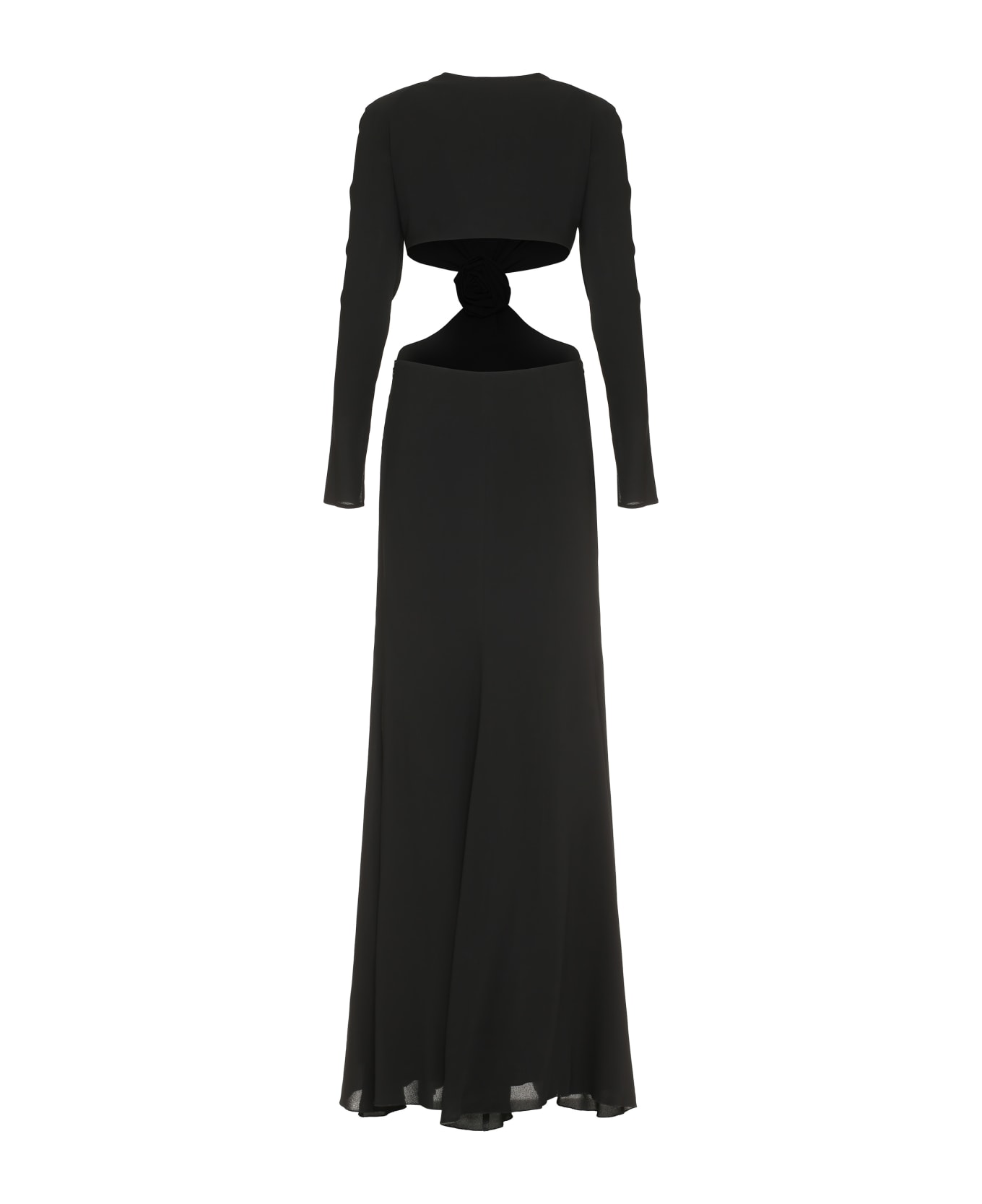 Blumarine Long Dress With Cut-out Detail - Nero