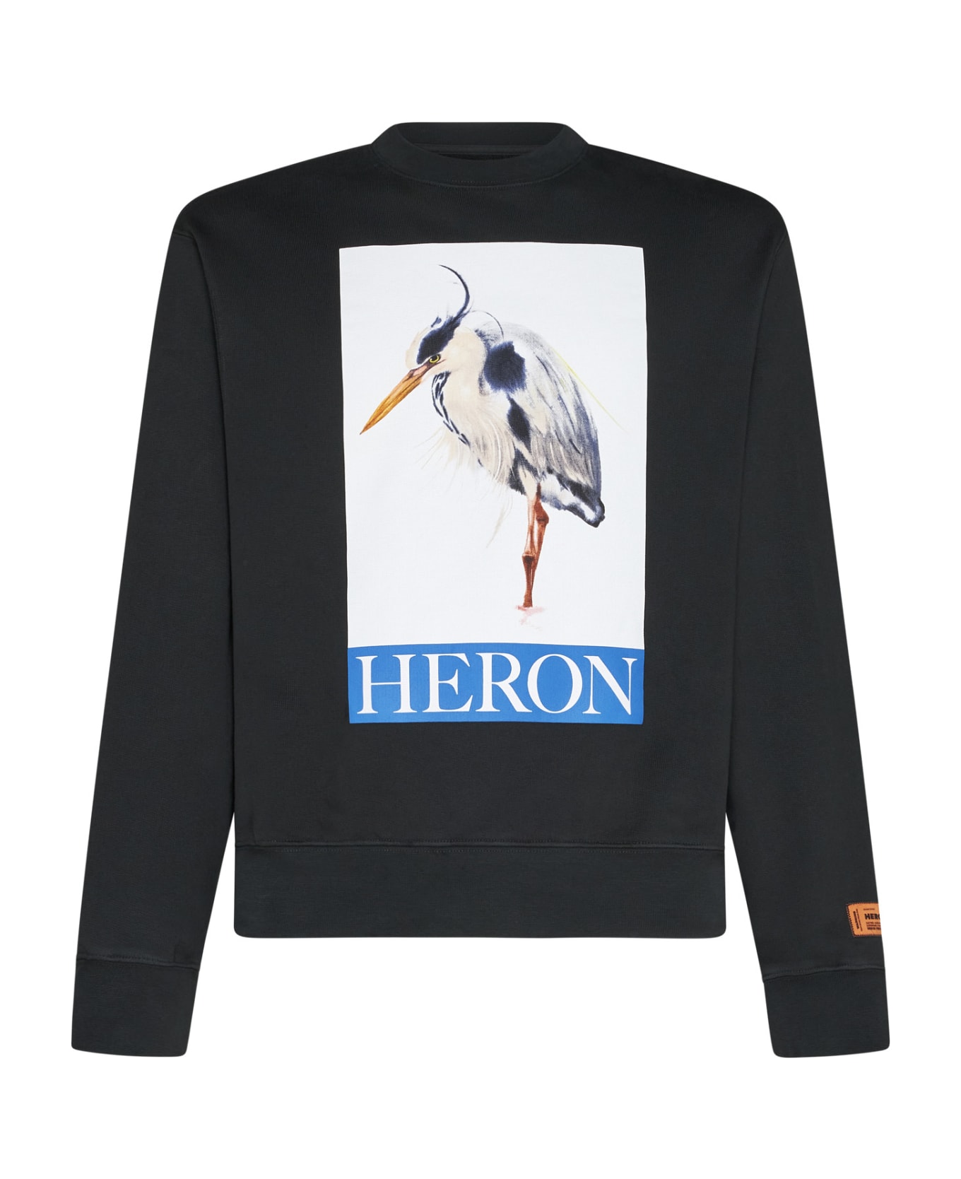 HERON PRESTON Bird Painted Crewneck Sweatshirt - green フリース