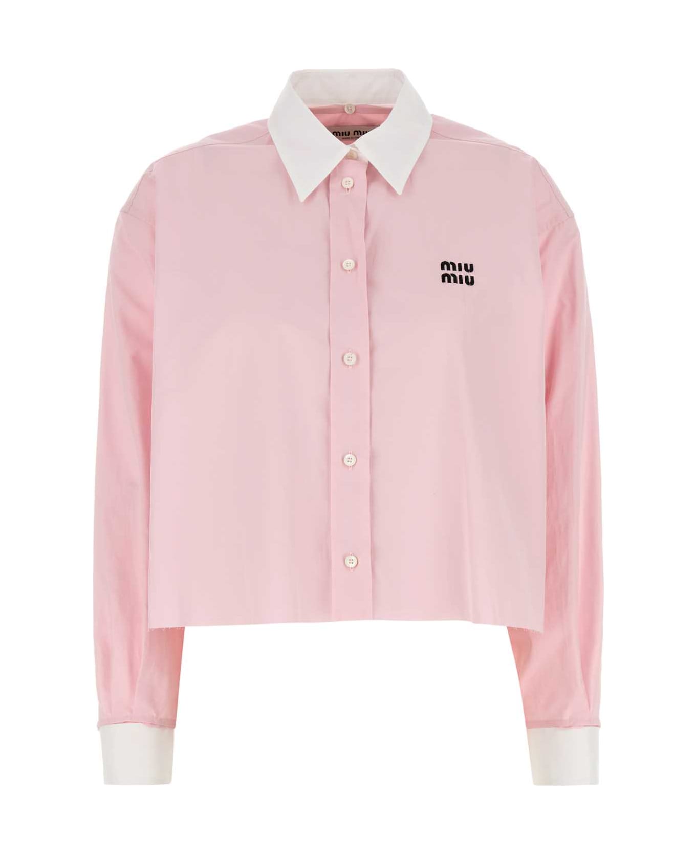 Miu Miu Pink Poplin Shirt - ROSA