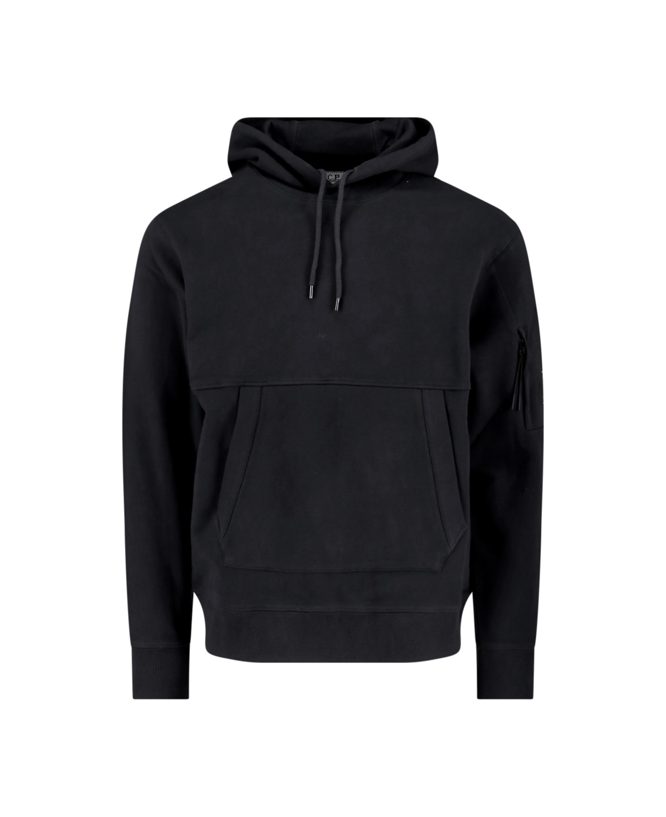 C.P. Company Logo Hoodie - BLACK