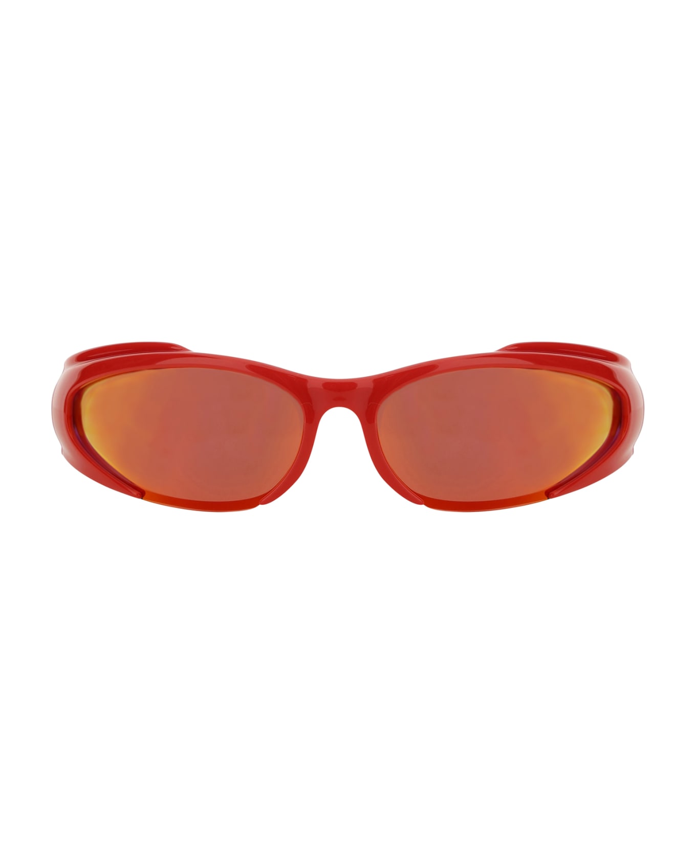 Balenciaga Eyewear Reverse Xpander Rectangle Sunglasses - Red/mirrorred