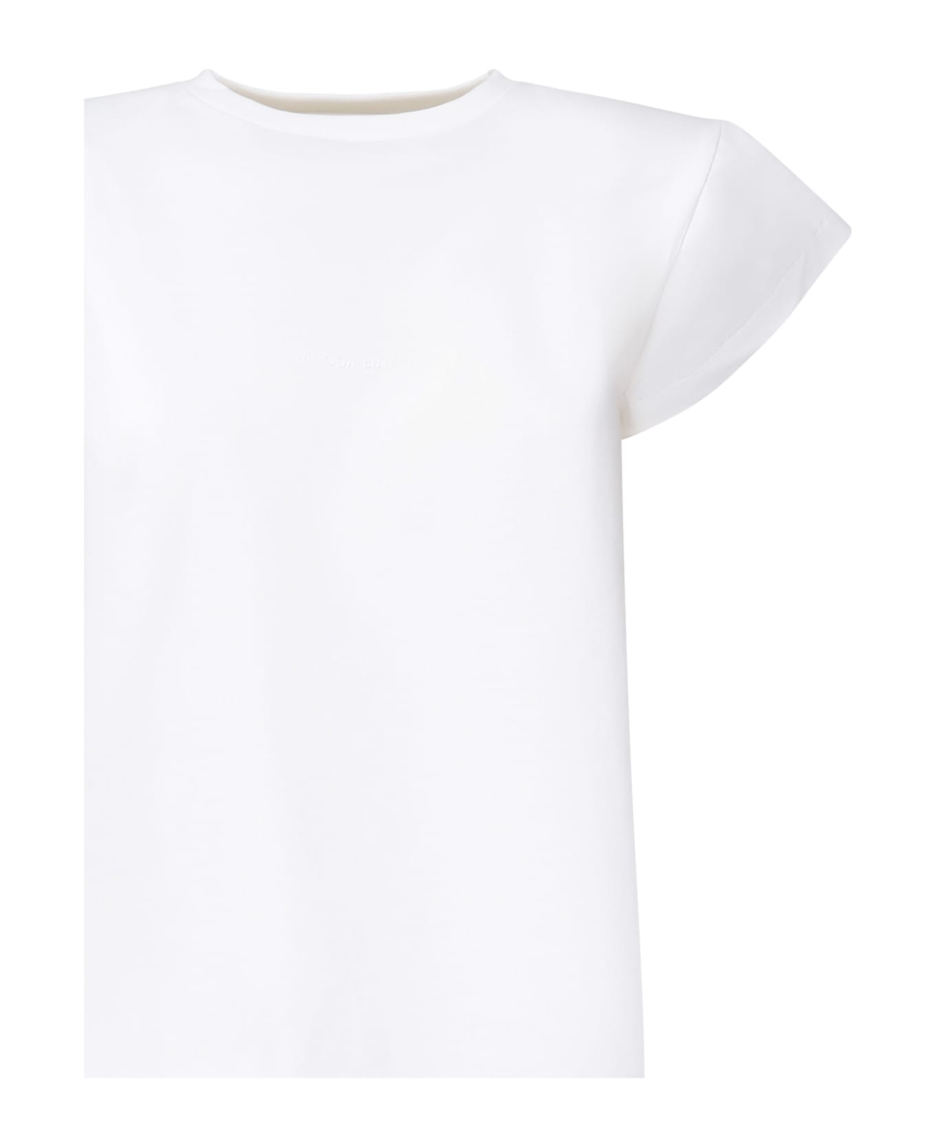 Magda Butrym T-shirt With Padded Shoulders - White