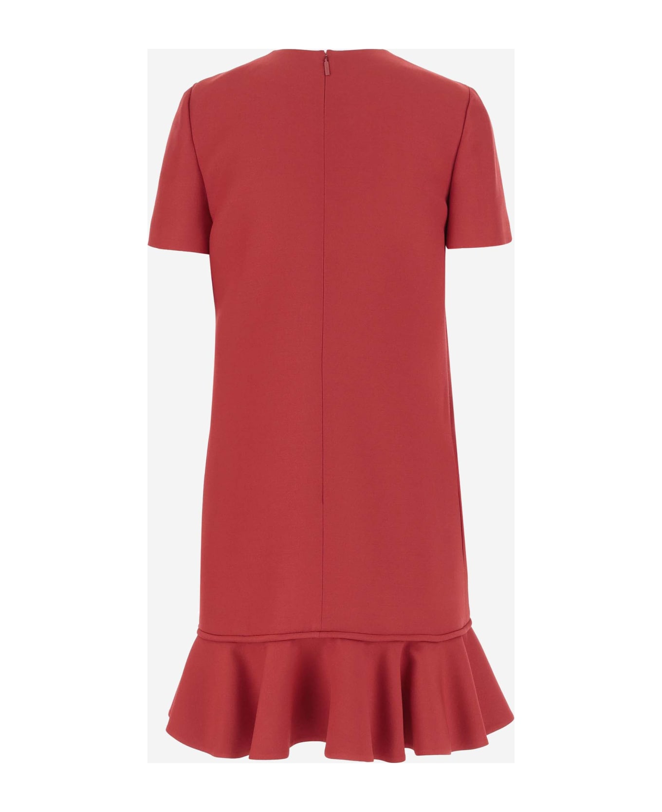 Valentino Crepe Couture Short Dress - Red