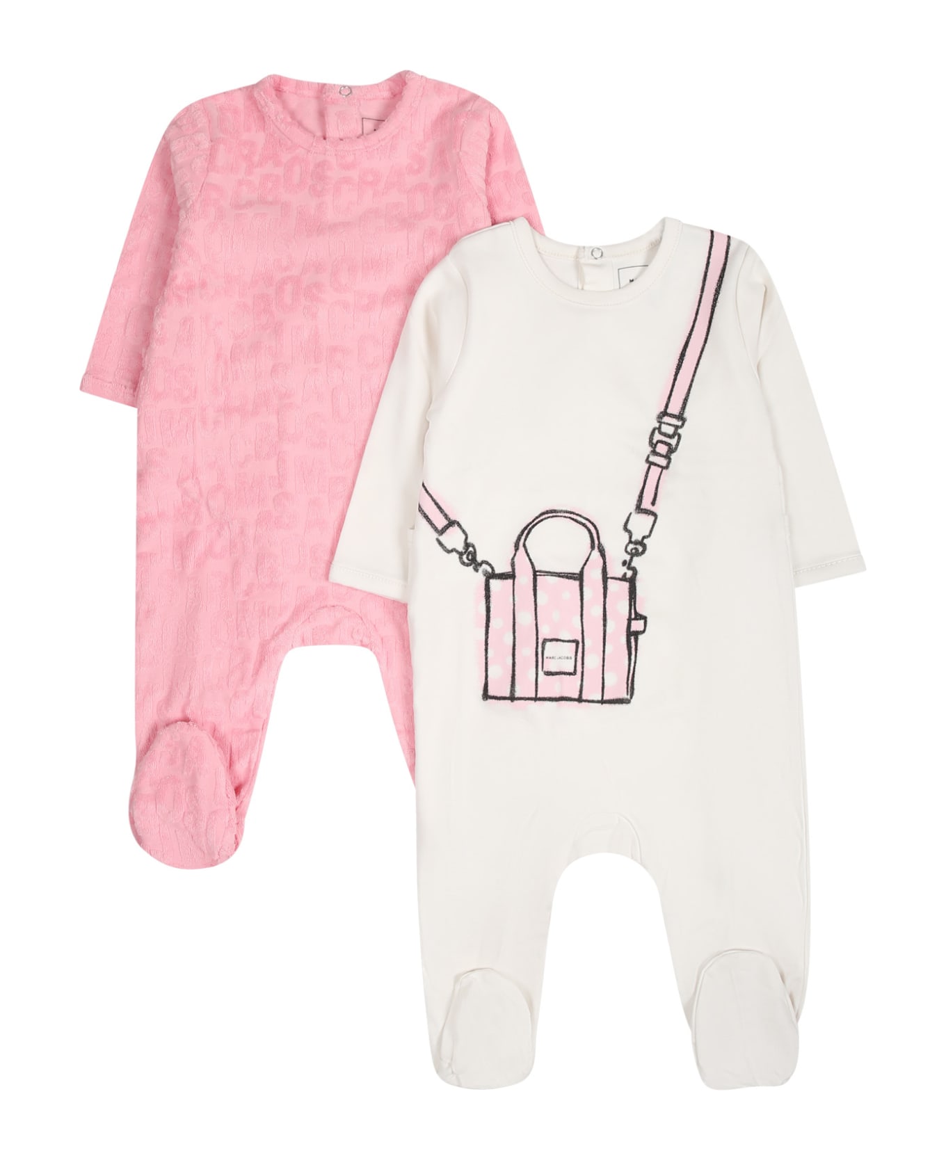 Marc Jacobs Multicolor Set For Baby Girl With Logo - Pink