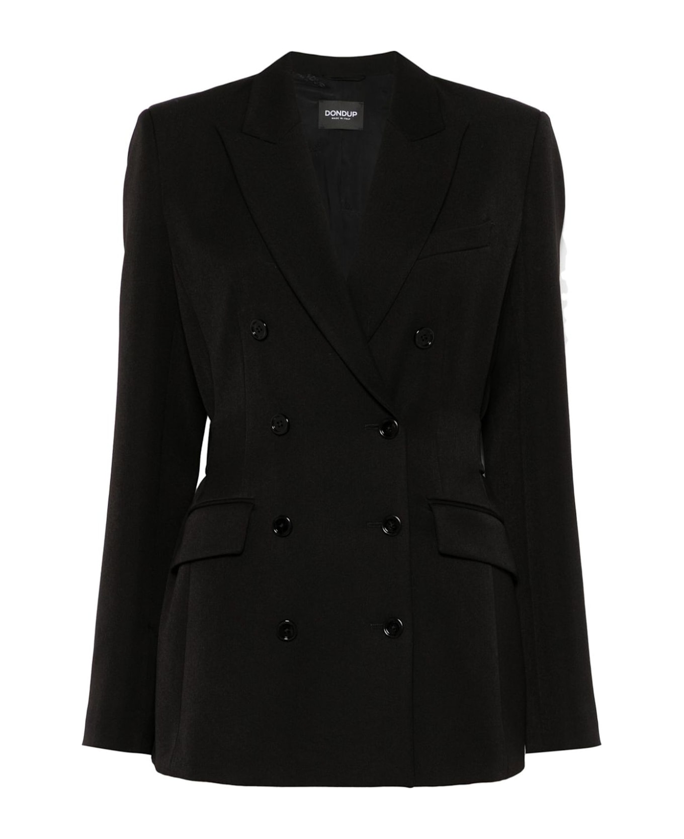 Dondup Black Double-breasted Blazer - Black