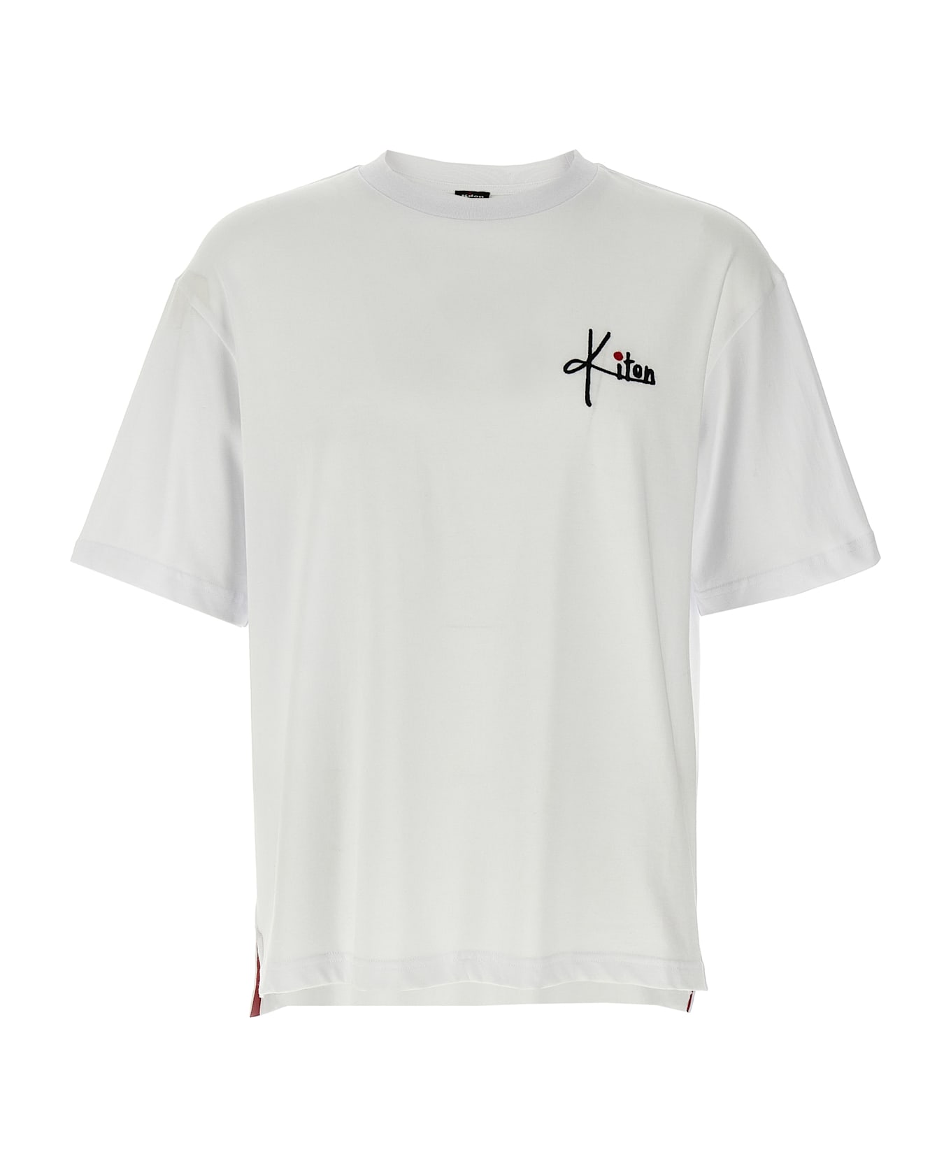 Kiton Embroidery Logo T-shirt - White