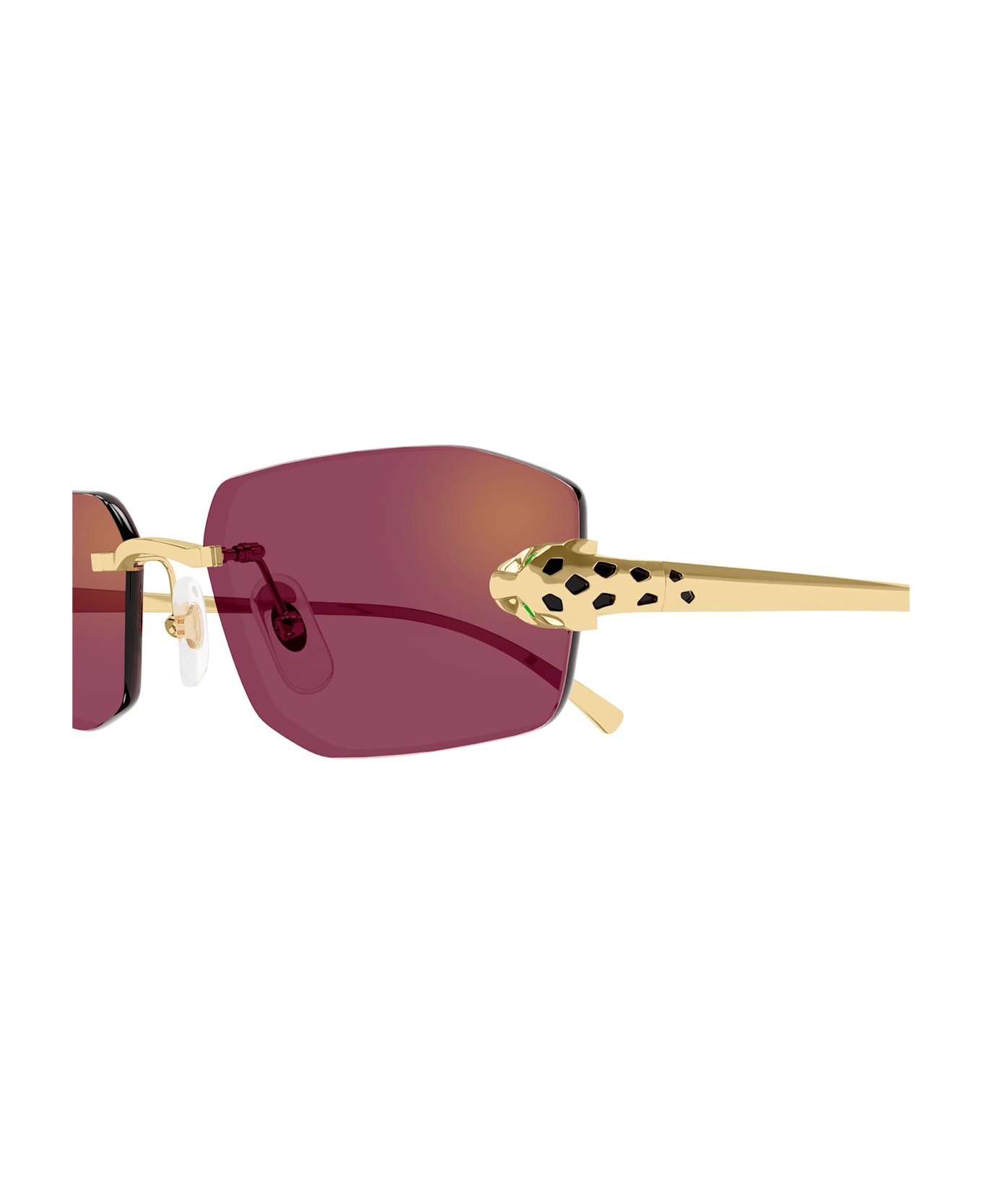 Cartier Eyewear Première De Cartier Ct0474s-002 - Gold / Red Sunglasses - Gold